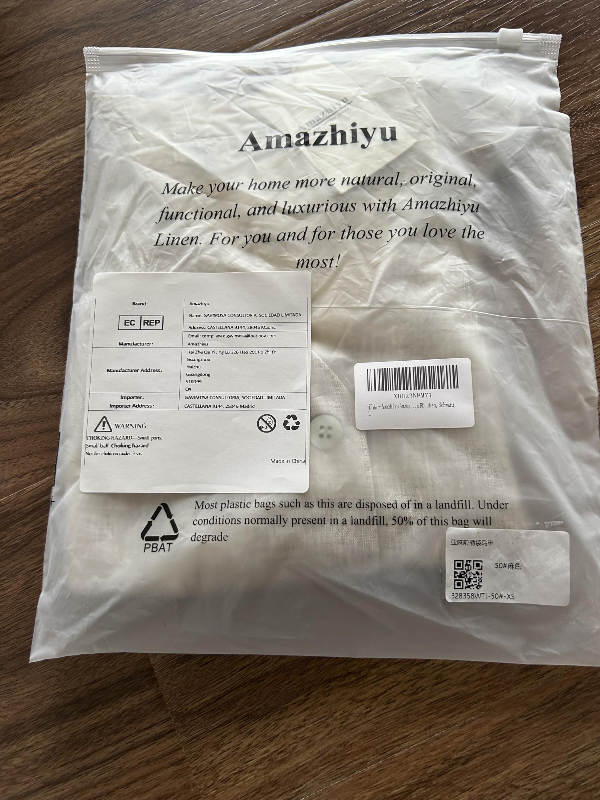 Amazhiyu Gilet da donna, in lino, senza maniche, con scollo a V, corto, abbottonatura, vestibilità stretta, allacciatura sulla schiena