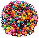 800Pcs Perles en bois colorées, BetterJonny 4 Taille Large trou perles en bois peint perles en Bois Perles d'espace pour Macrame Rosary Bracelet Bijoux fabrication artisanale(8mm 10mm 12mm 16mm)…