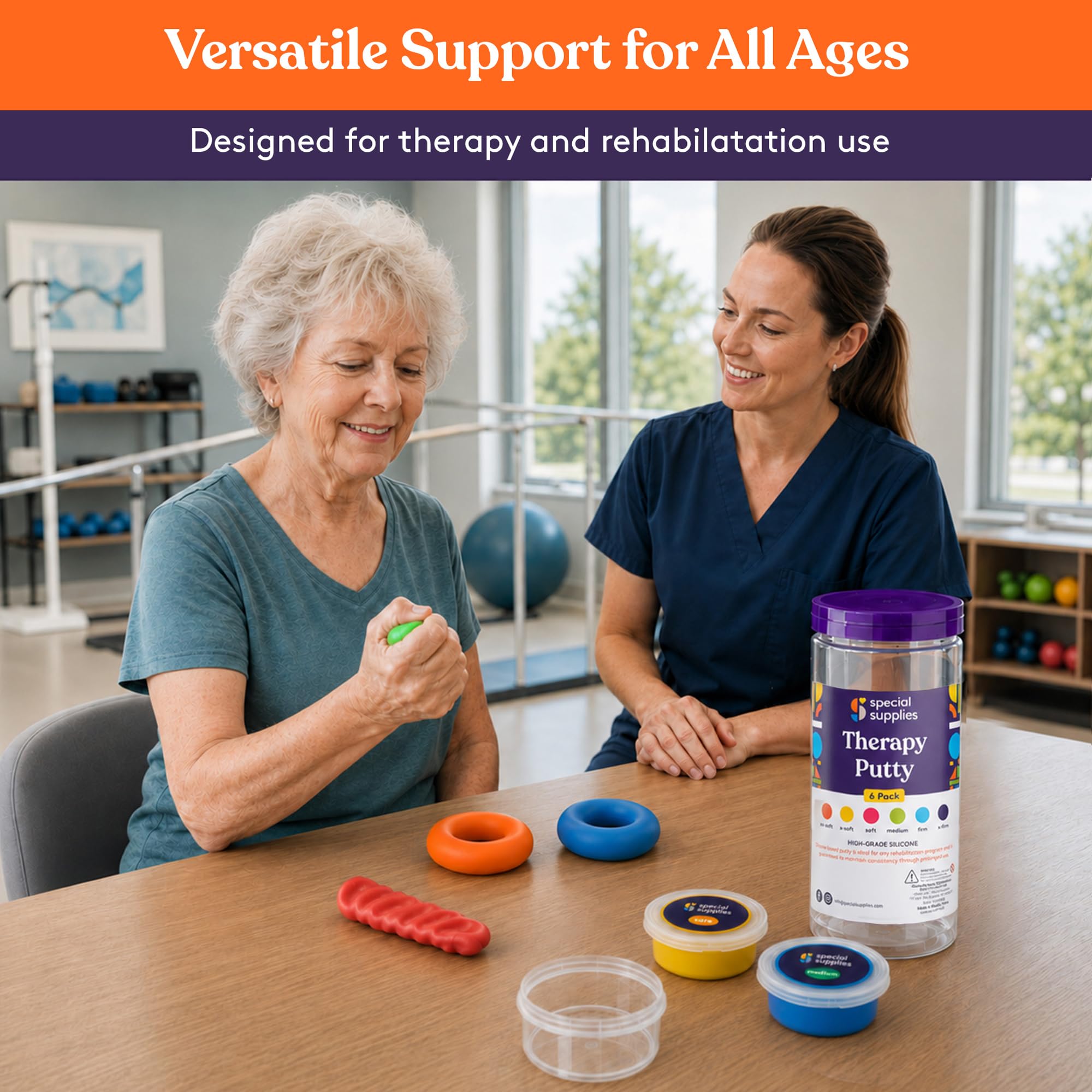 Special Supplies Physical Hand Therapy Putty Kit, Finger Exercisers, Hand Strengtheners, 15 Set Grip Strength,Dexterity, Mobility, Injury Stress Relief — Amazon image 7