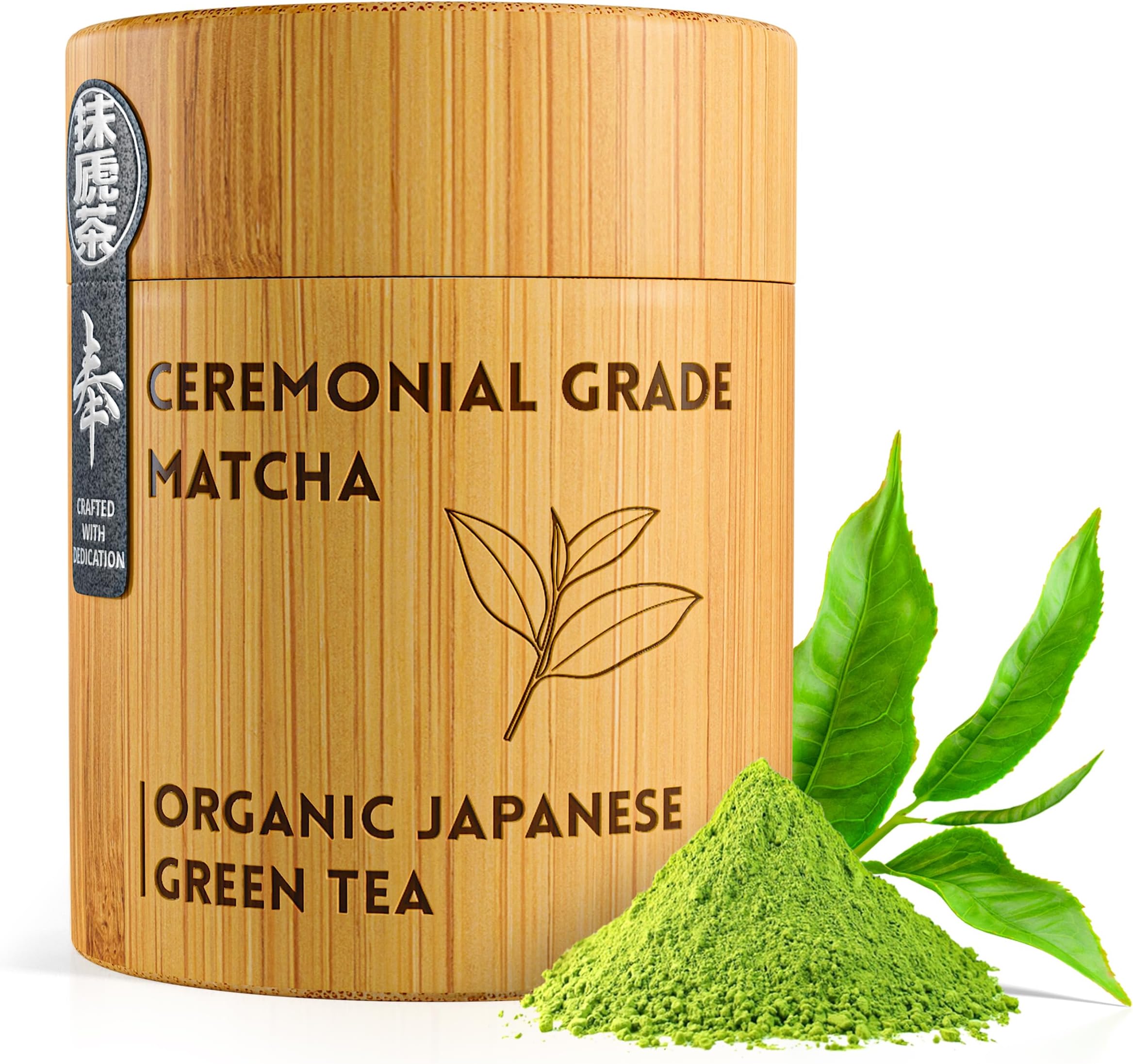 MATCHITA Organic Ceremonial Grade Japanese Matcha Green Tea Powder (40g) – Bamboo Box – Rich & Creamy Taste: For Hot & Cold Drinks, Lattes, Smoothies – Boosts Energy Levels