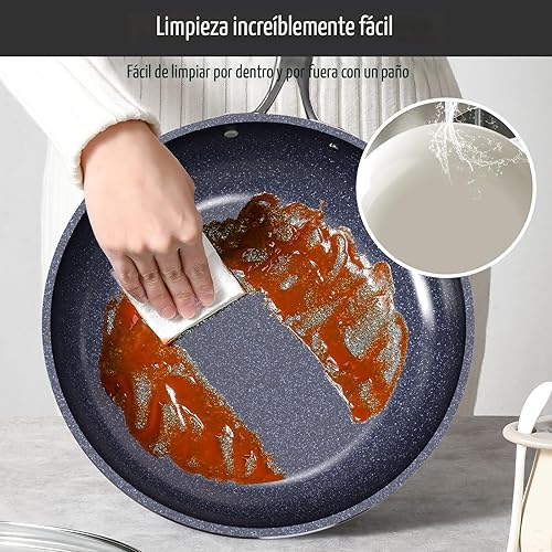 Miniatura 5 de Nuwave Lux - Juego de utensilios de cocina ligeros, 13 piezas, sin PFAS, revestimiento de cerámica antiadherente Duralon G10, asas que no se