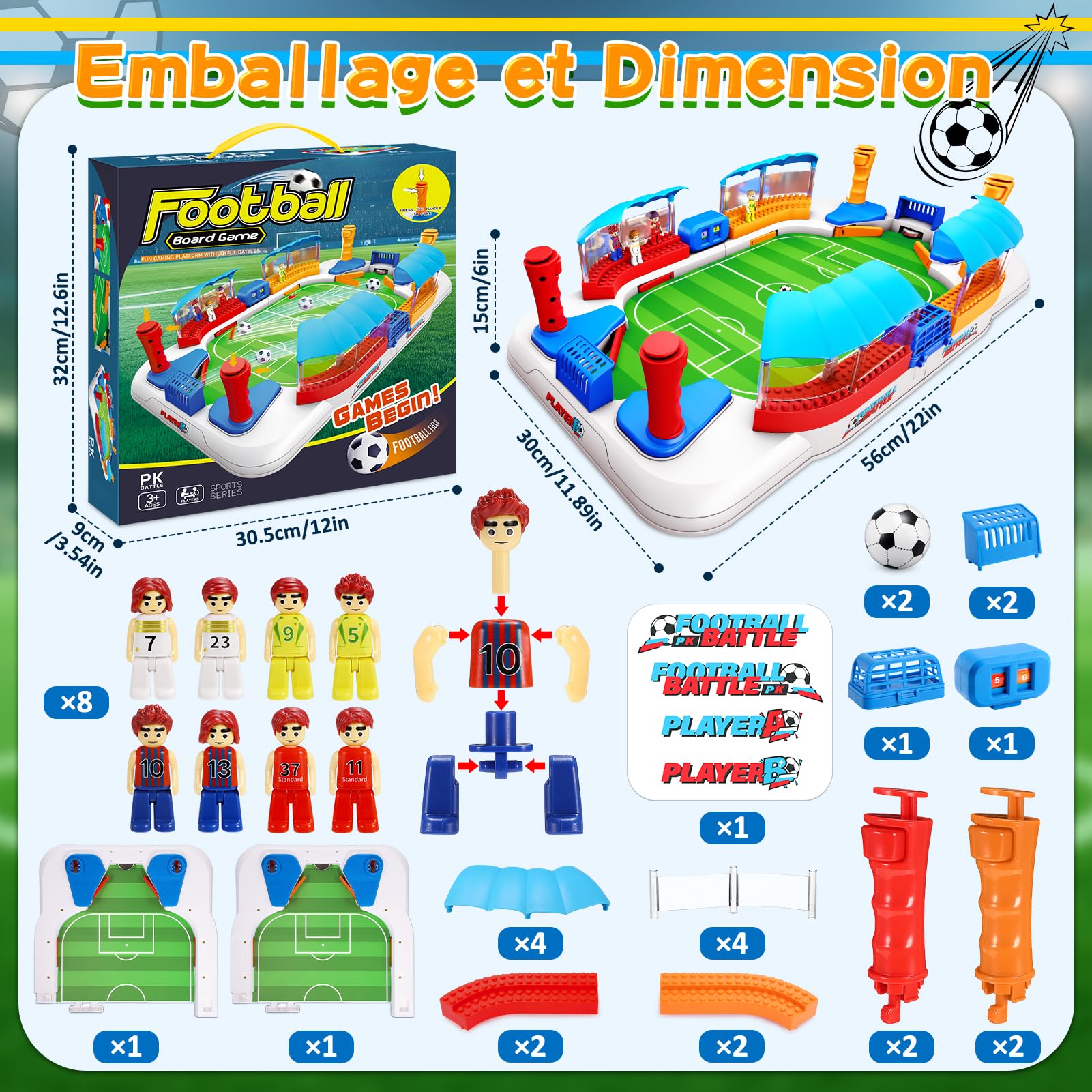 Mini Baby Foot pour Enfant et Adulte - Jeux de Société Interactifs en Famille