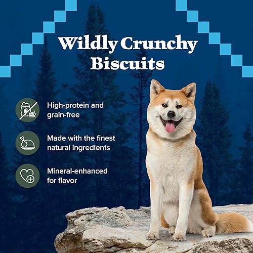 Miniatura 6 de Blue Buffalo Wilderness Trail Treats - Galletas crujientes para perros con alto contenido en proteínas sin granos, receta de pato, caja de 36 onzas