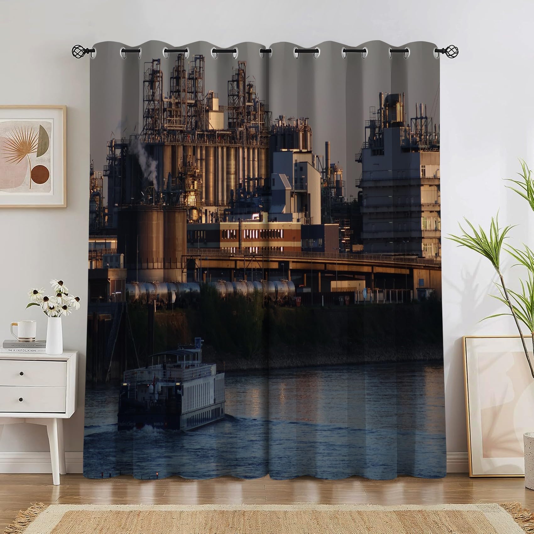 Rideau occultant thermiques industriel rideaux de fenetre salon 140x260cm