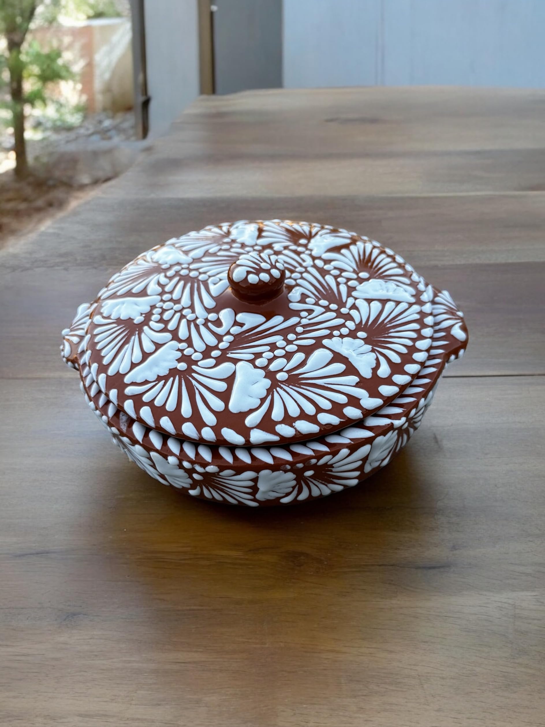 Amazon.com: Generic Handmade Talavera Tortilla Bin - Terracotta