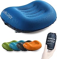 Vista 10 de Trekology ALUFT 2.0 - Almohada inflable de viaje para campamento, compresible, compacta, cómoda, ergonómica, para el cuello y el apoyo lumbar