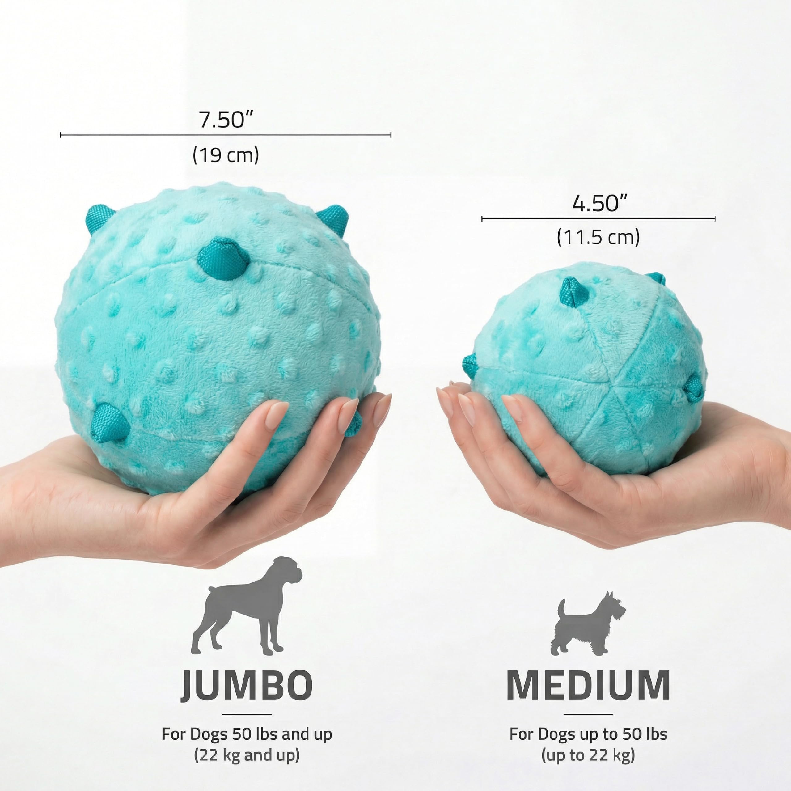 Playology Hundespielzeug für Welpen, für sensorische Entwicklung, groß – gefülltes Kauspielzeug mit Quietscher für Welpen 8-16 Wochen – fesselndes rein natürliches Erdnussbutter duftendes Spielzeug