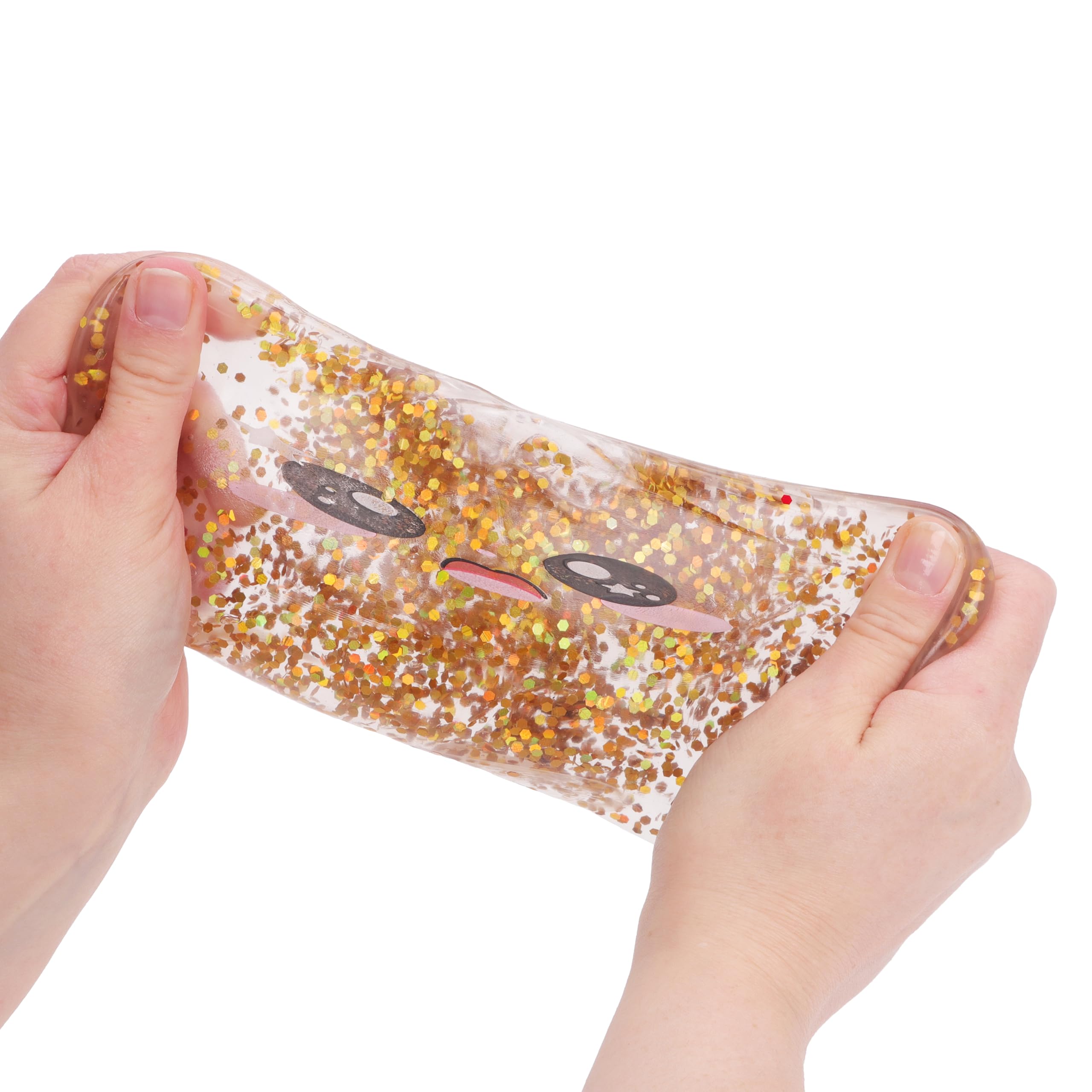 Toyland Mystery Glitter Squishy Bao Dumpling Giocattolo Sensoriale Antistress con Scatola di Plastica per la Vaporiera - Giocattolo da Spremere per Bambini - 1 Scelta Casuale - Età 3+