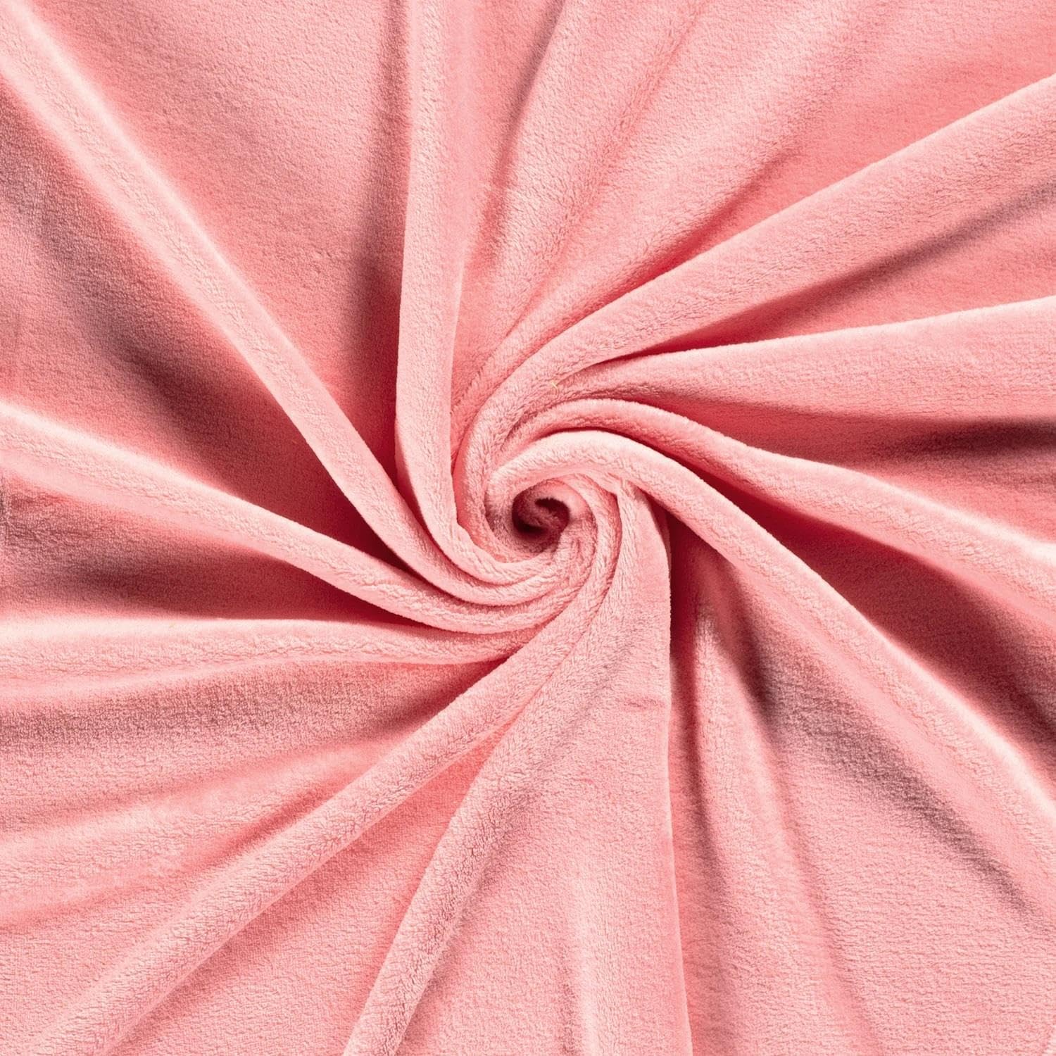 Crs Fur Fabrics Pink Double Sided Coral Cuddle Fleece Fabric Material Coral 1/4Mtr
