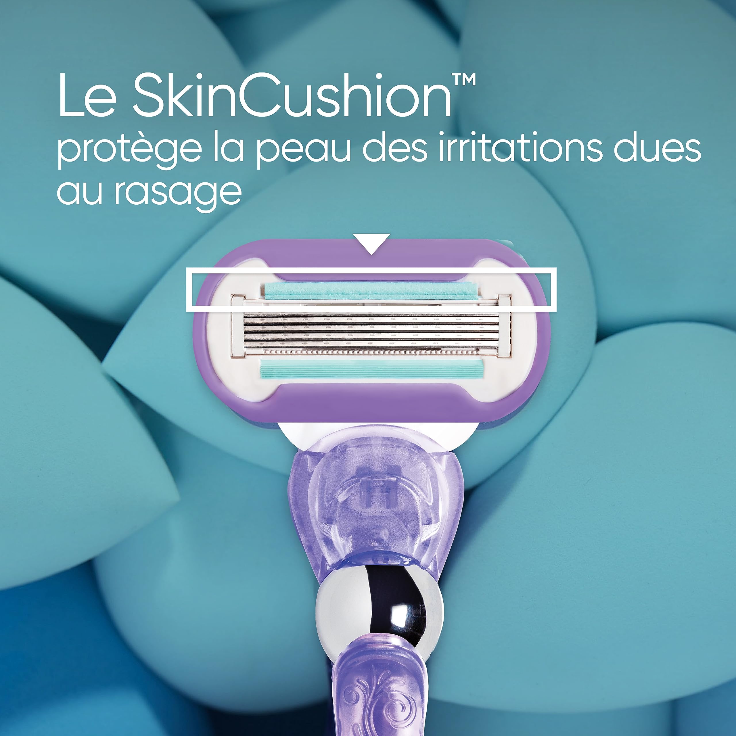 Gillette Venus Lames de Rasoir Femme, 10 Rechanges Deluxe Smooth Swirl, Bande Lubrifiante, Ruban Hydratant, Parfum Thé Blanc