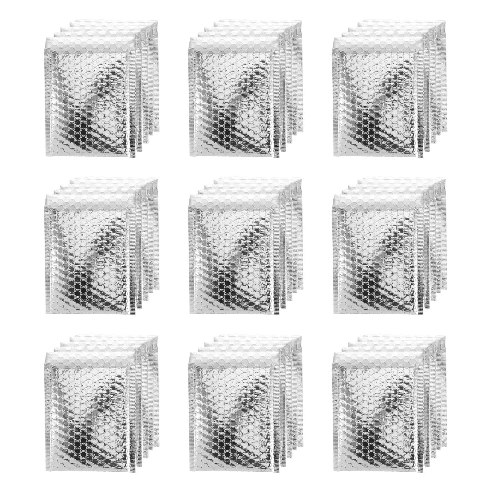 Buste Imbottite in Materiale Sintetico Resistente 100 Pezzi Argento Bolle per Spedizioni Postali per Packaging e Negozi