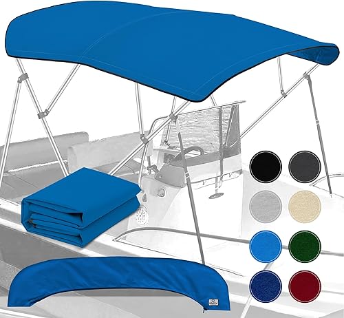 Funda de lona de repuesto universal de 4 arcos para toldo marino 900D, nunca se decolora, kit de sombra para pontón, casco en V, pesca, lona