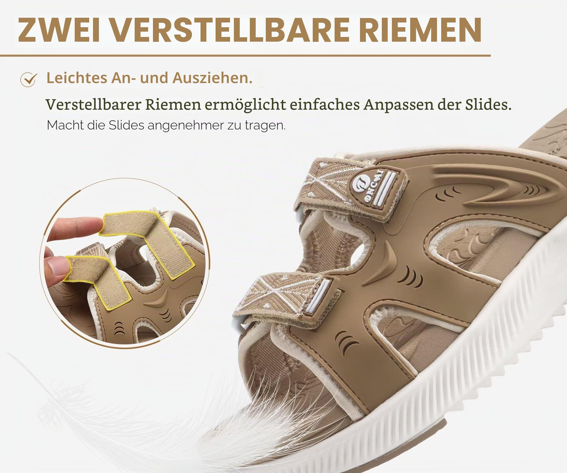 ONCAI Damen Orthotic Sandalen Frauen Erholung Wandern Slides Arch Support Plantar Fasciitis Komfort Orthopädische Soft Cushion Sommer Einstellbare Sandalias
