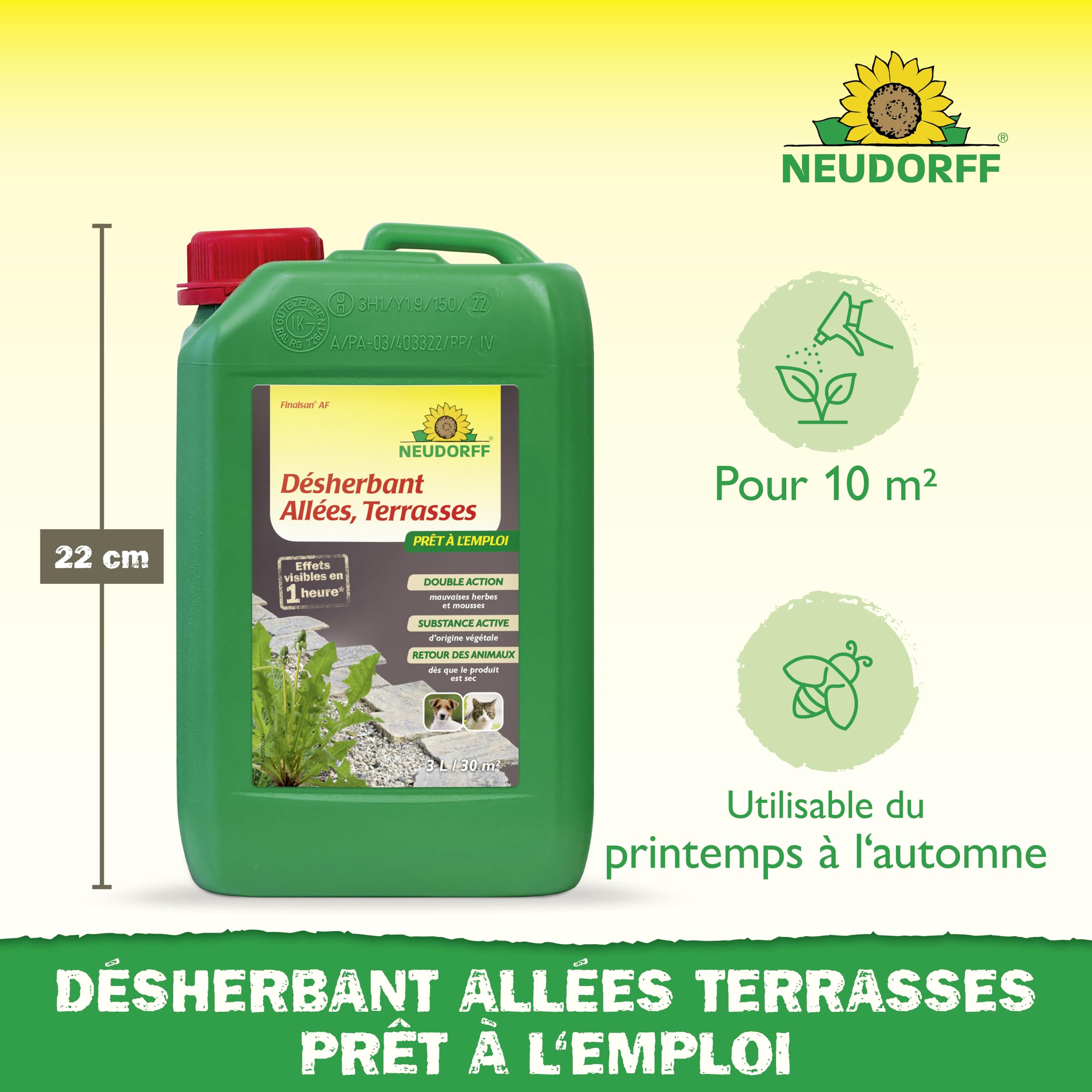 Neudorff Finalsan Désherbant Allées Terrasses 3 L Sans Glyphosate