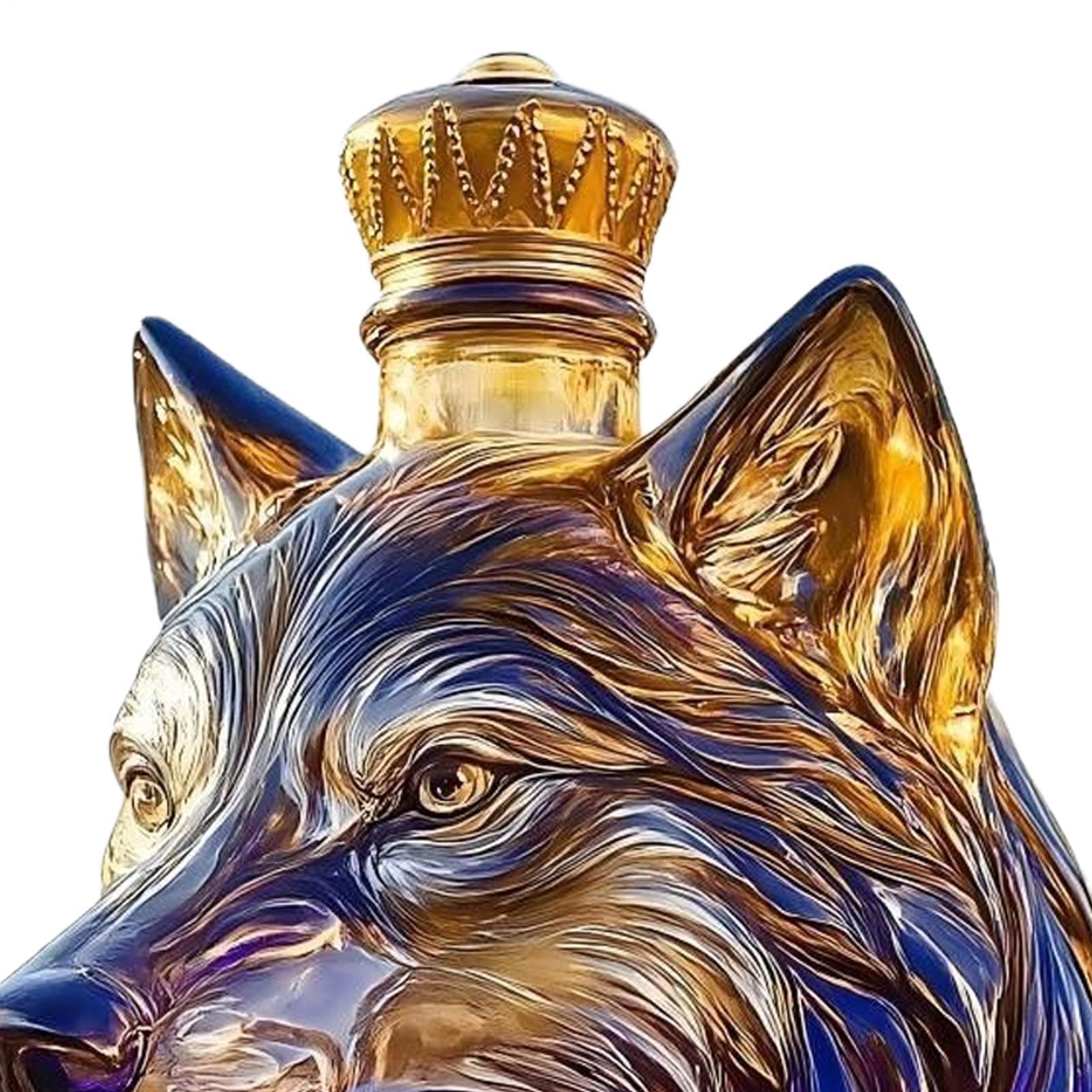 Butelki Do Wina,Szczelny Szklany Dozownik Alkoholu | Rzeźba Butelki Whisky Wina W Kształcie | do Bourbona Tequili Brandy na Wesela Przyjęcia Kolacje do Salonu Półki Bar dla Mężczyzn Mężów