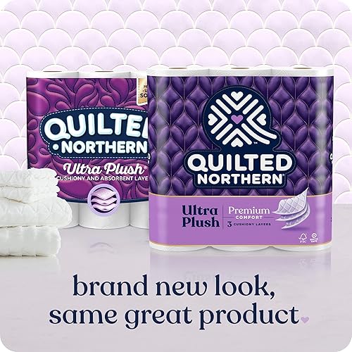 Miniatura 35 de Quilted Northern Papel higiénico ultra afelpado, 24 megarrollos = 96 rollos regulares, 3 veces más grueso*, papel higiénico suave de 3 capas