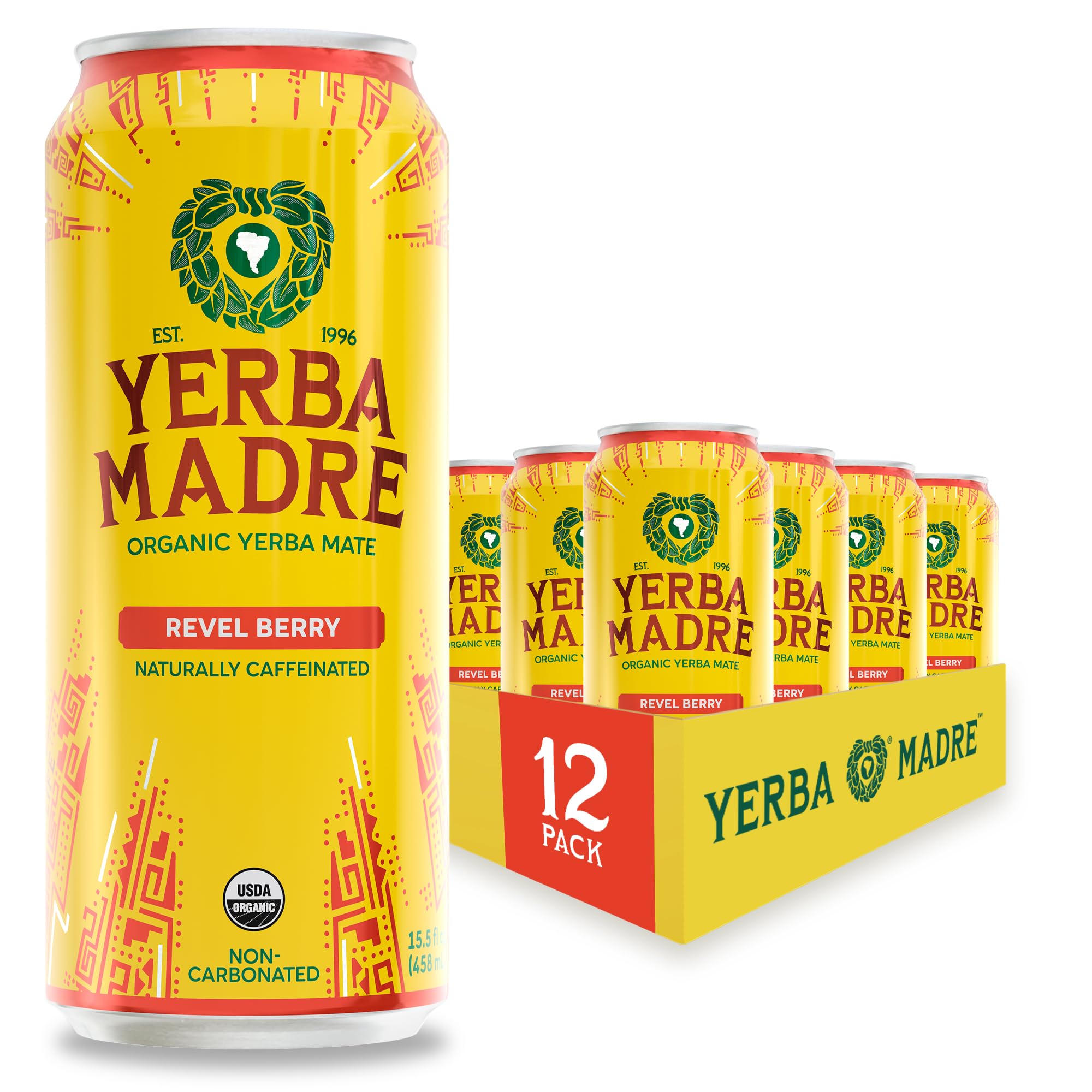 Amazon.com : Yerba Madre Organic Yerba Mate, Revel Berry, 150mg