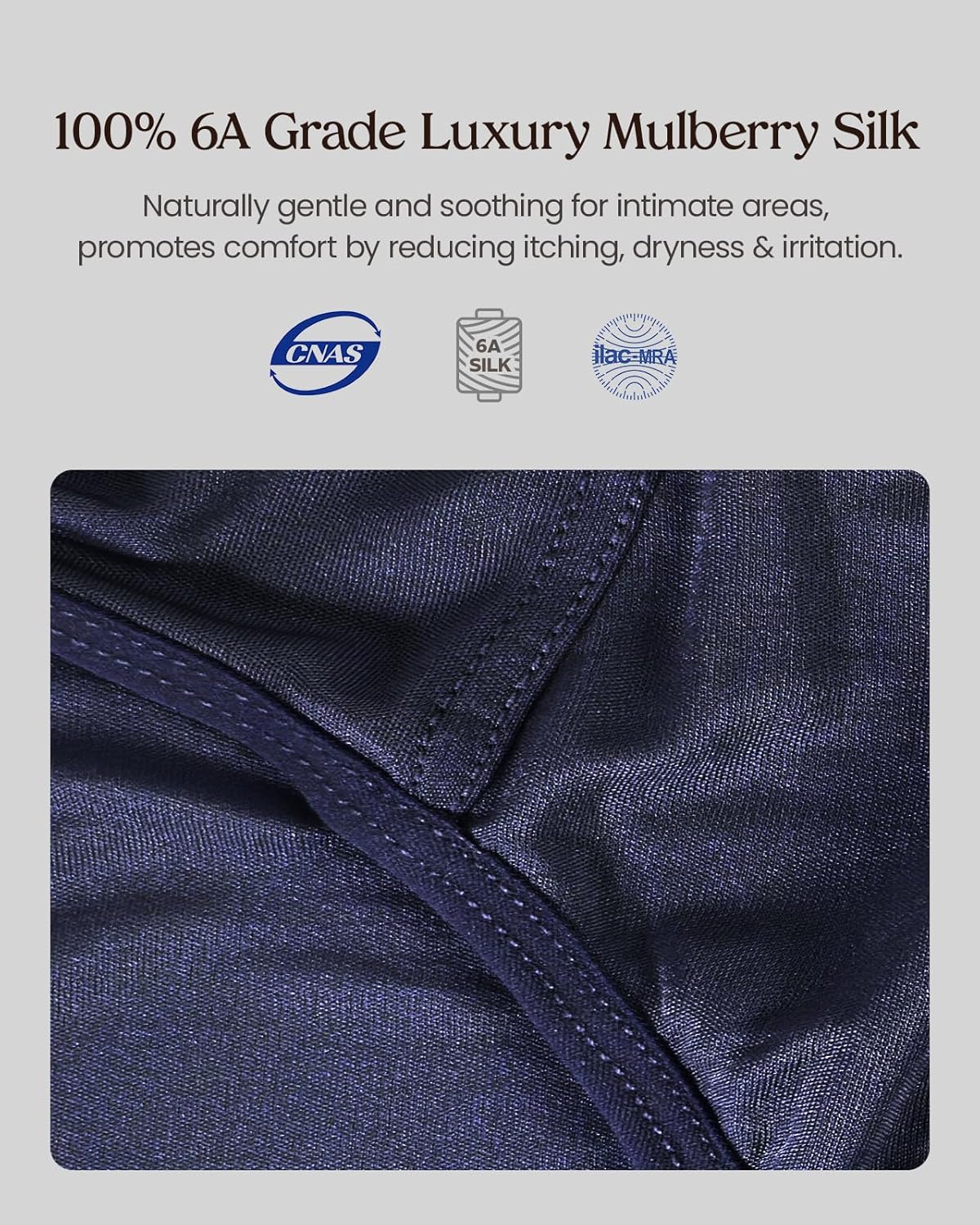 Men's 100% Mulberry Silk Underwear, Pure Silk Bikini Style Mid-Rise Classic Briefs for Men - Image 3