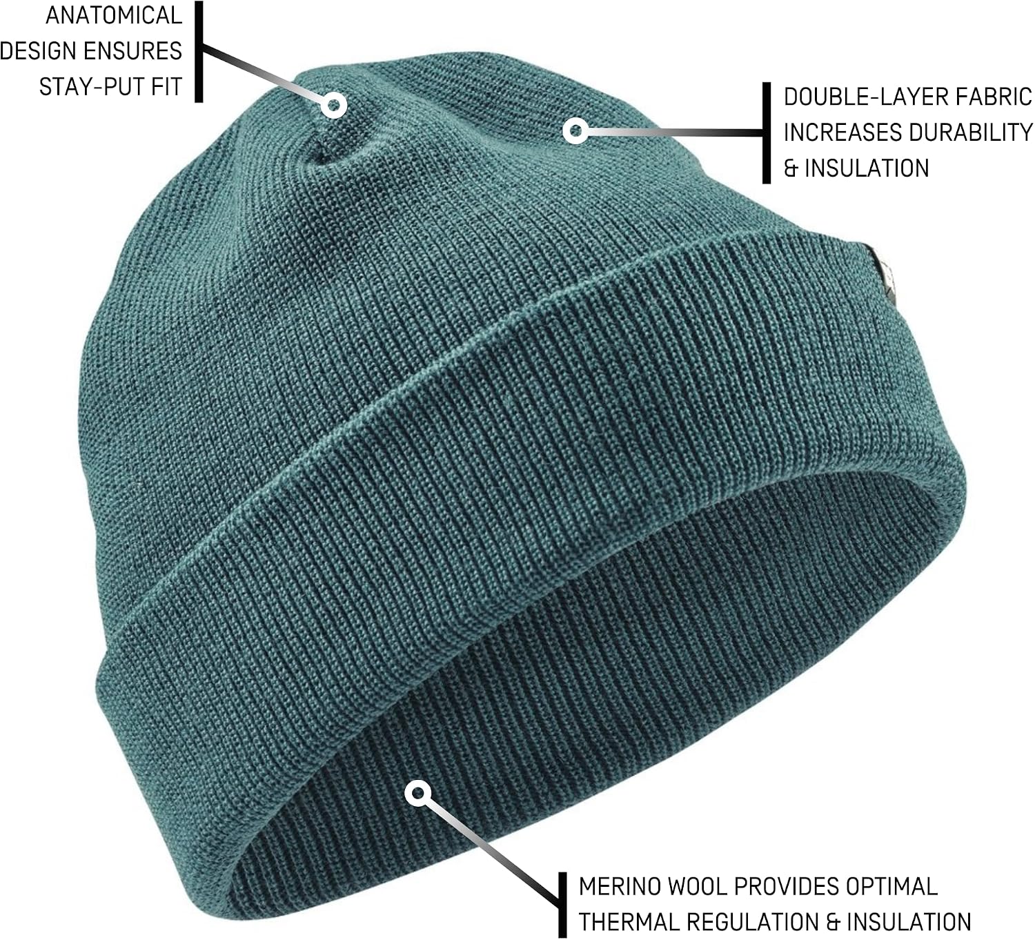 CEP Cold Weather Merino Wool PRO Beanie | Breathable Non-Slip Lightweight Hat for Men & Women | Sports Hat for Cold