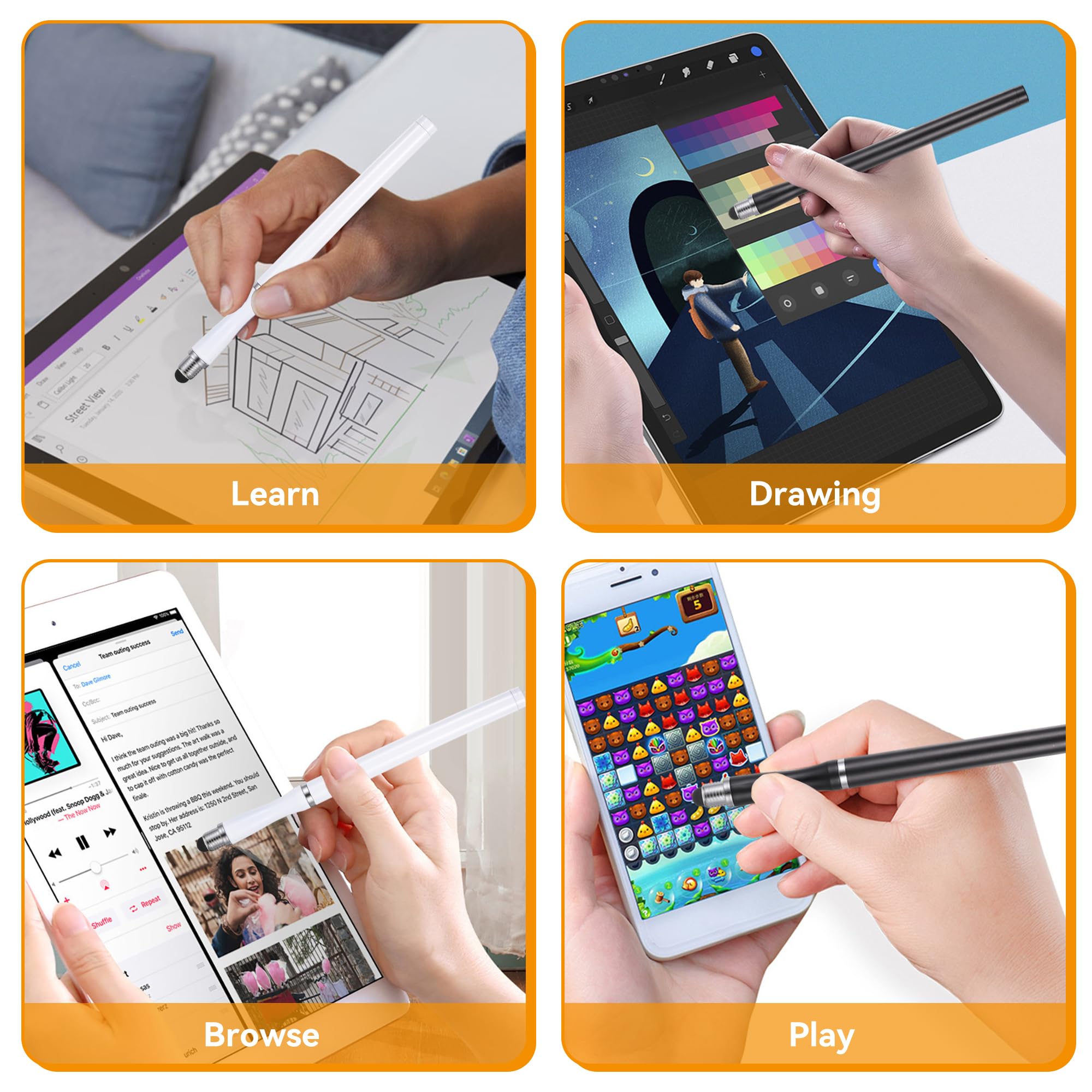 Tablette Educative Pack De 3 Stylets Tablette, MEKO Stylo