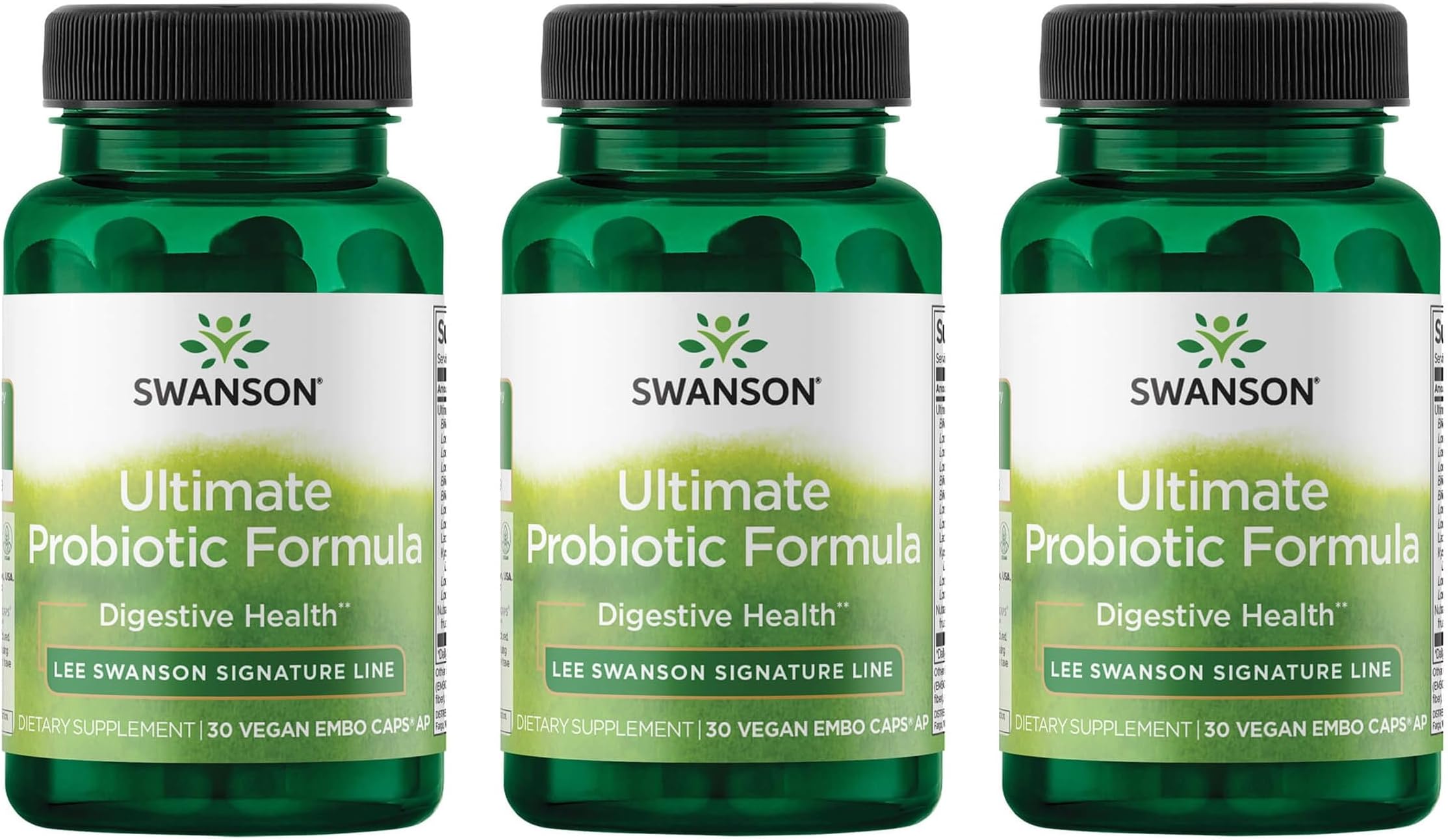 Ultimate Probiotic Formula Digestive Health Immune System Support 66 Billion CFU Prebiotic NutraFlora scFOS 30 DRcaps Veggie Capsules (Caps) (3 Pack)