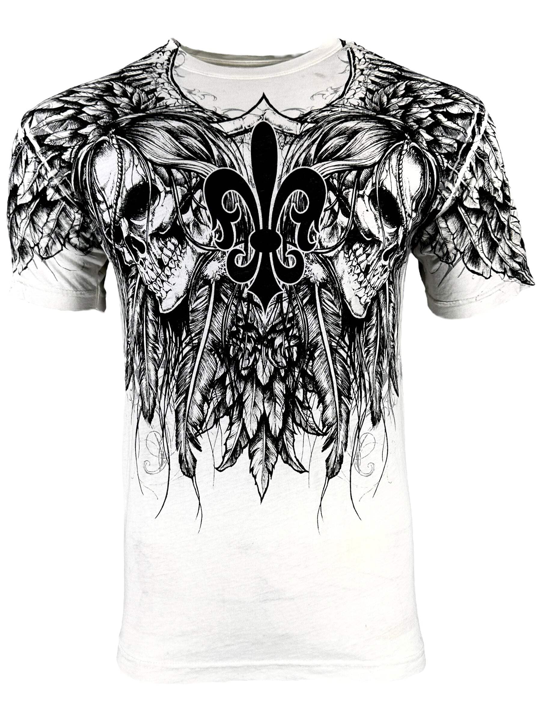 Xtreme Couture by Affliction Men's T-Shirt Gather, White, S
