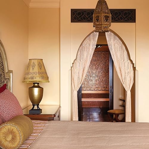 Miniatura 3 de Cortina bohemia de macramé para ventana, separador de habitaciones, cortina para puerta, 79 x 35 pulgadas, para colgar en la pared de macramé para