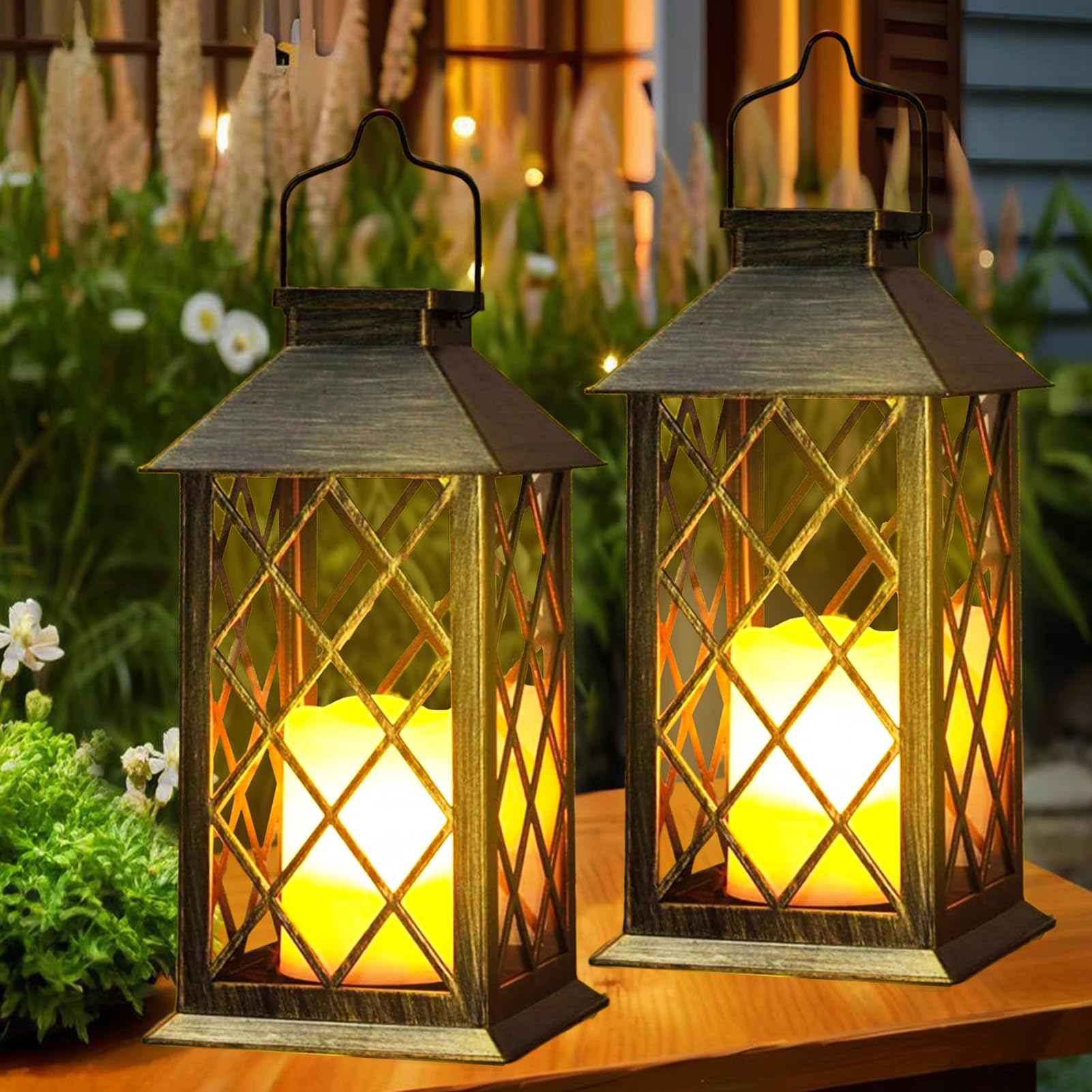 Lanternes Solaires Suspendues D'extérieur: Lanterne Décorative Solaire étanche IP65 Pour Table