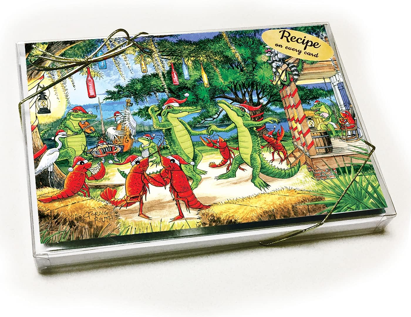 Louisiana Christmas Card with Recipe - Christmas on the Bayou