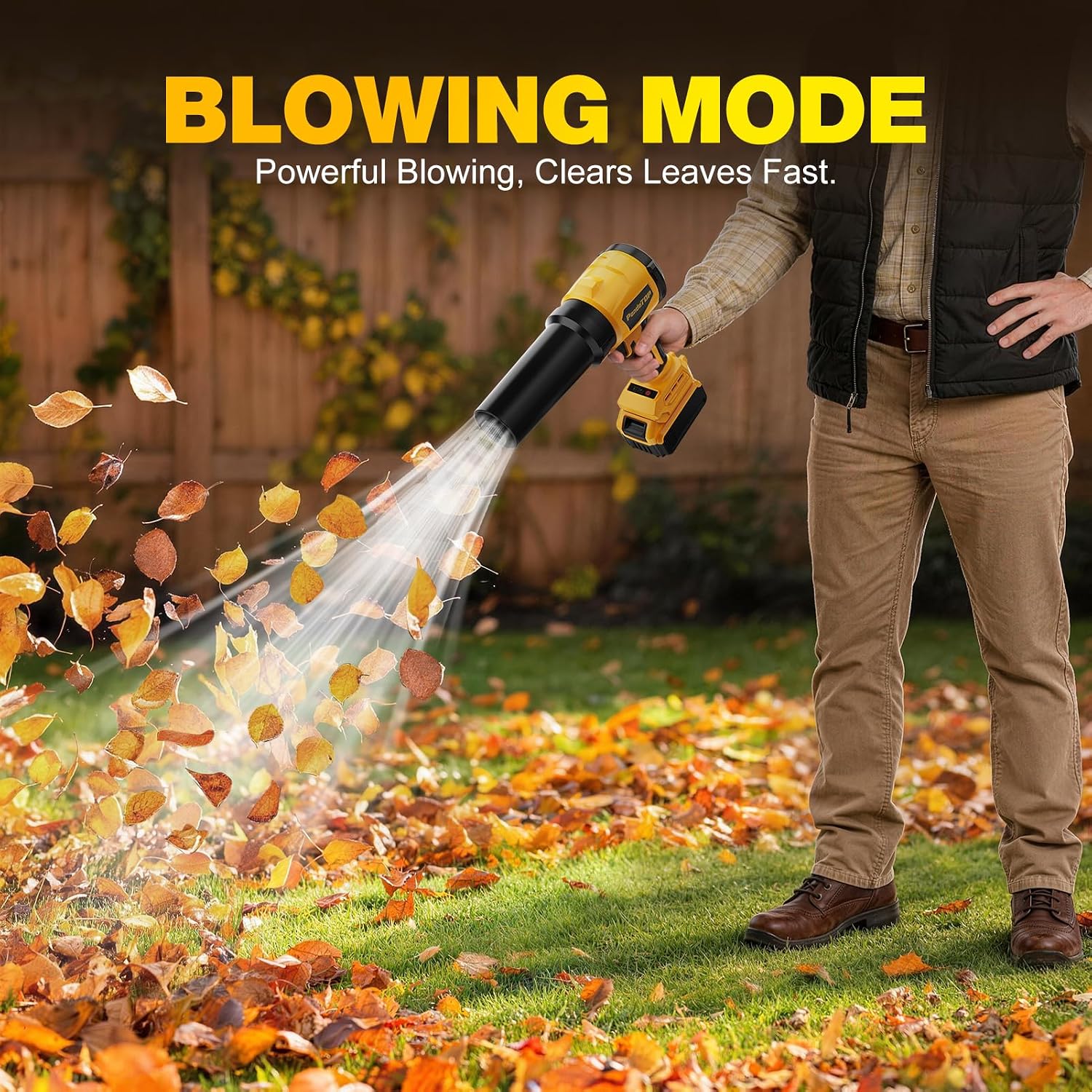 Cordless Leaf Blower for Dewalt 20V Max Battery, 2-IN-1 Handheld Blower & Vacuum for Lawn Care/Leaves/Dust, Brushless 750 CFM, 180 MPH, battery Powered Electric Mini Leaf Blower (Battery Not Included)