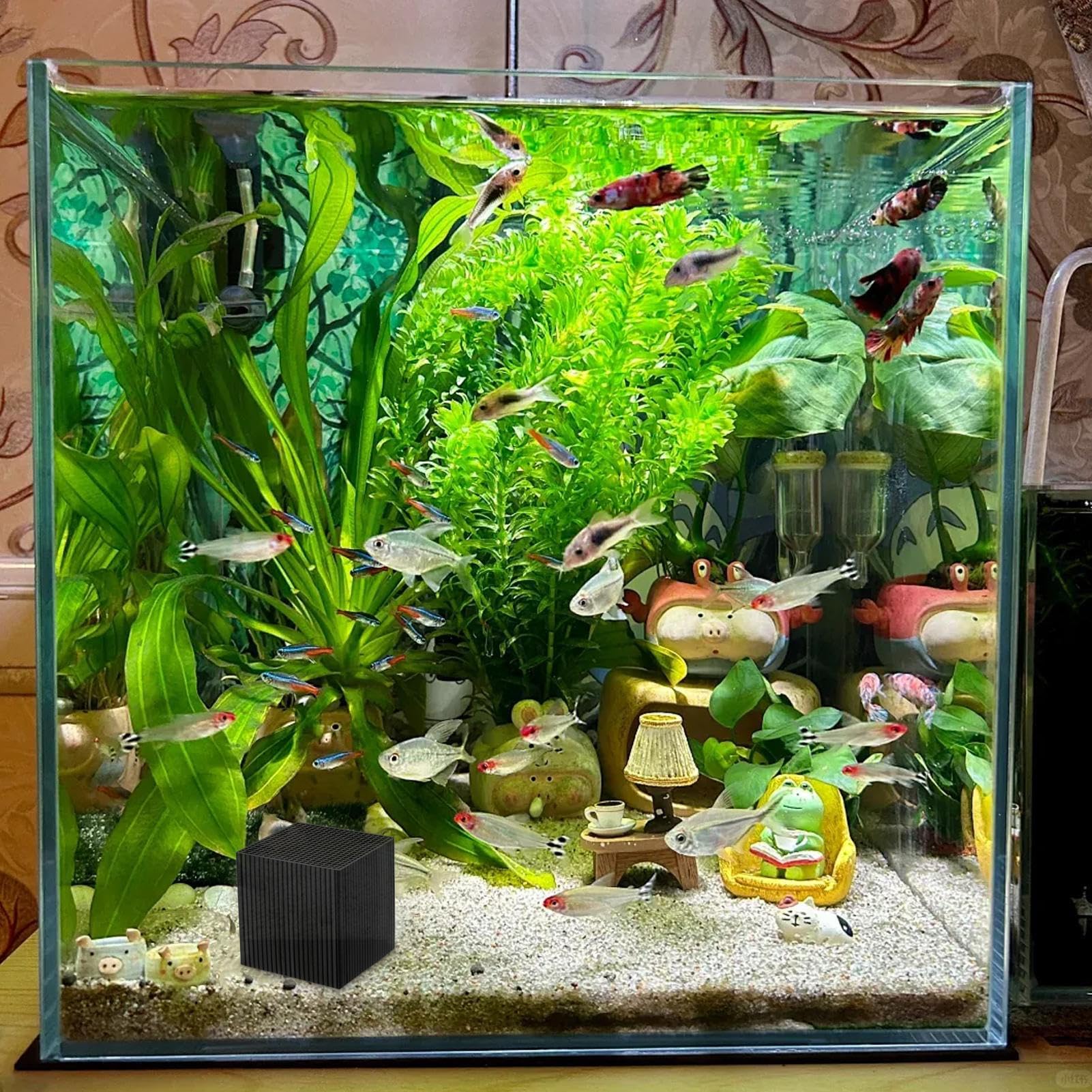 Wasserreiniger Würfel Aus Holzkohle - Wiederverwendbar Für Aquarium & Teich