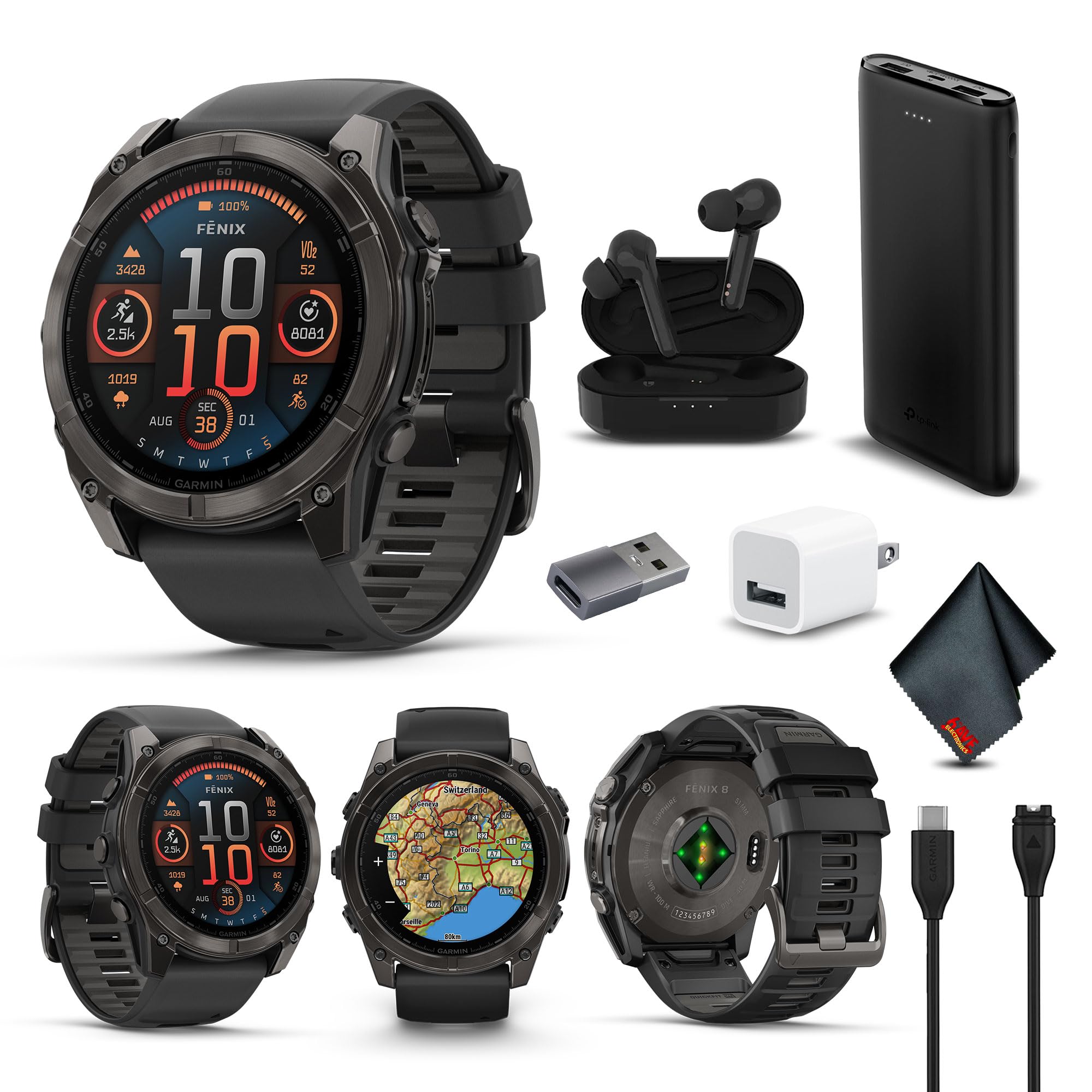 Amazon.com: Garmin Fenix 8 51MM AMOLED Sapphire Premium Multisport