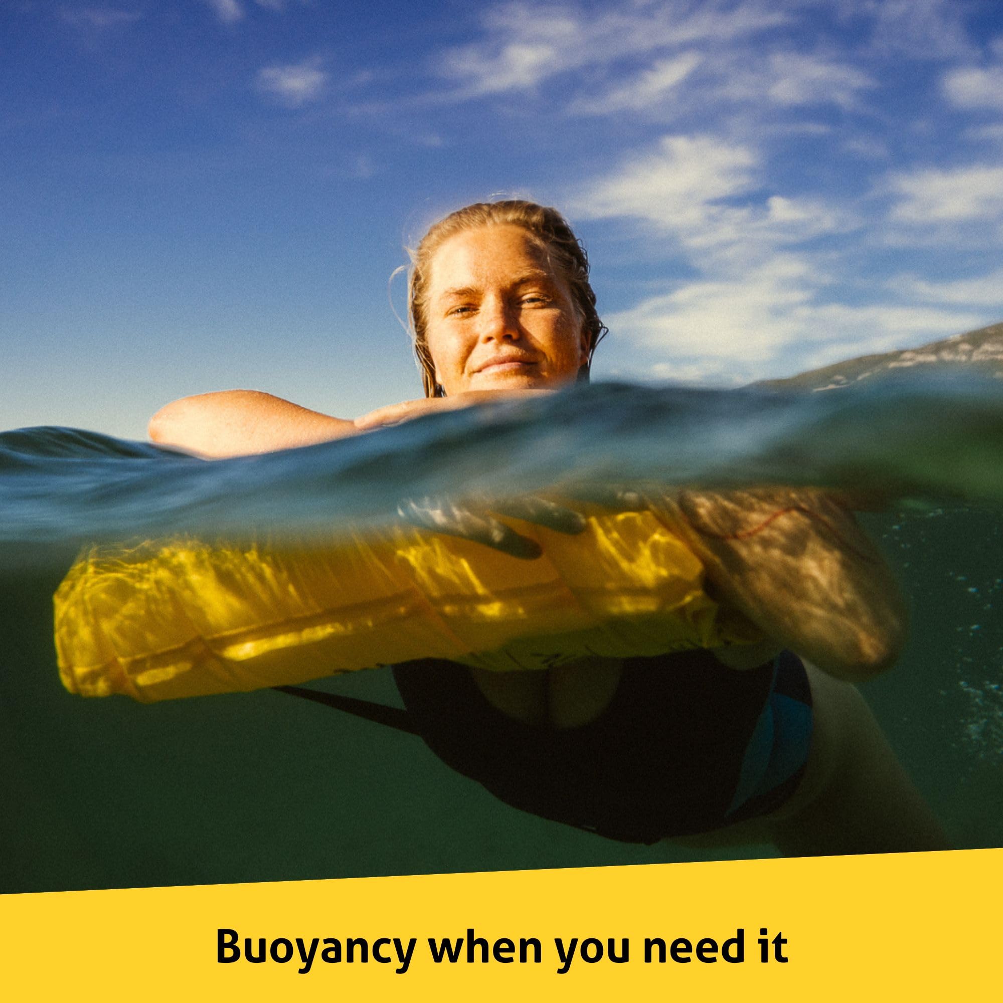 RESTUBE - Boa da nuoto con cintura regolabile, 12,5 l, dispositivo di sicurezza premium per nuoto in acque libere, 12,5 kg, senza PVC, ideale per triathlon, kayak, altamente visibile