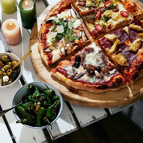 Miniatura 5 de cozze Paleta giratoria para pizza de acero inoxidable  7.1 in de diámetro, 29.9 in de longitud, aprobada por LFGB, mango TRP