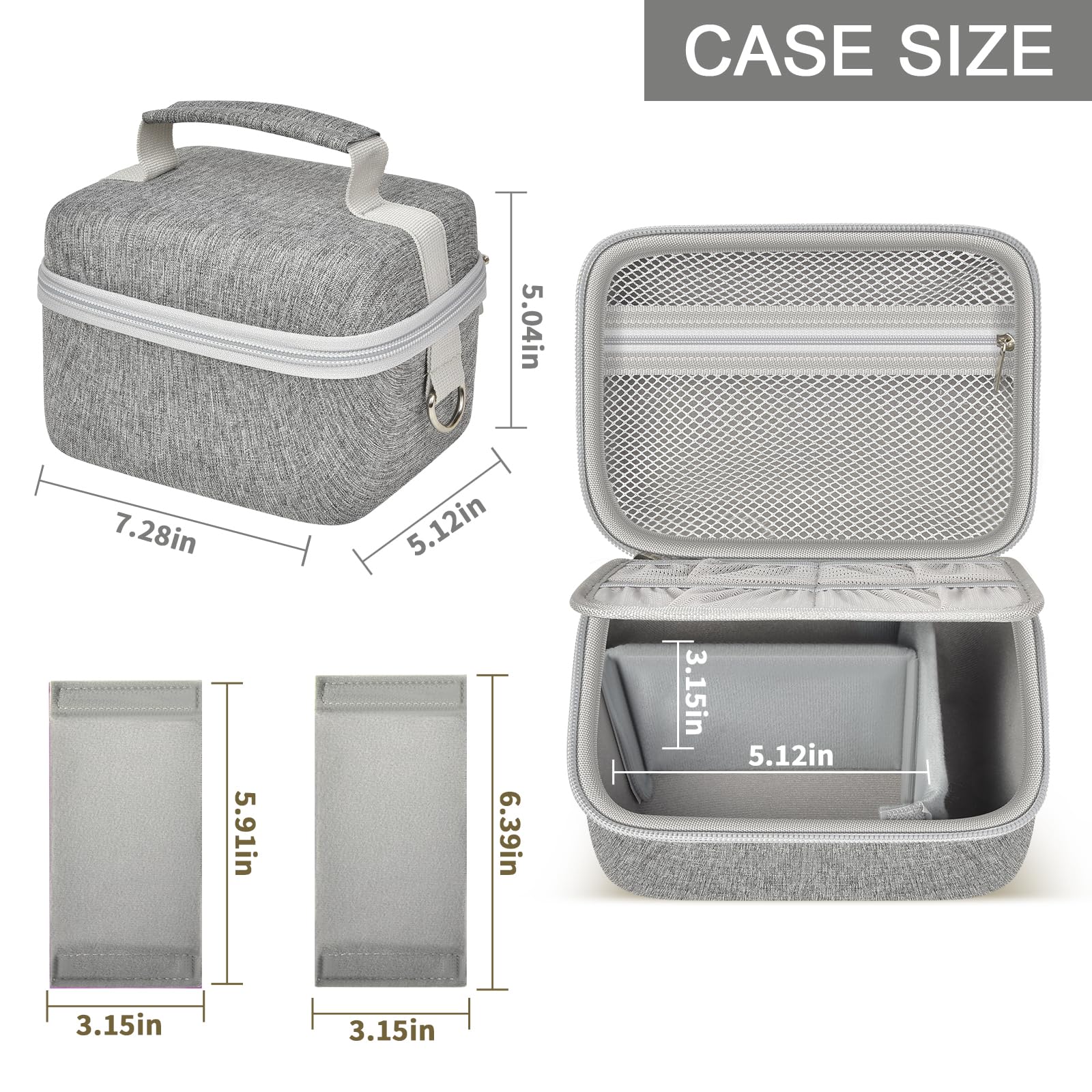 Funda para cámara KODAK/NIKICAM/para AOREGRE/para VJIANGER 5K 4K cámara digital y organizador de almacenamiento para cámara de vlogging, negro (solo caja) (gris)