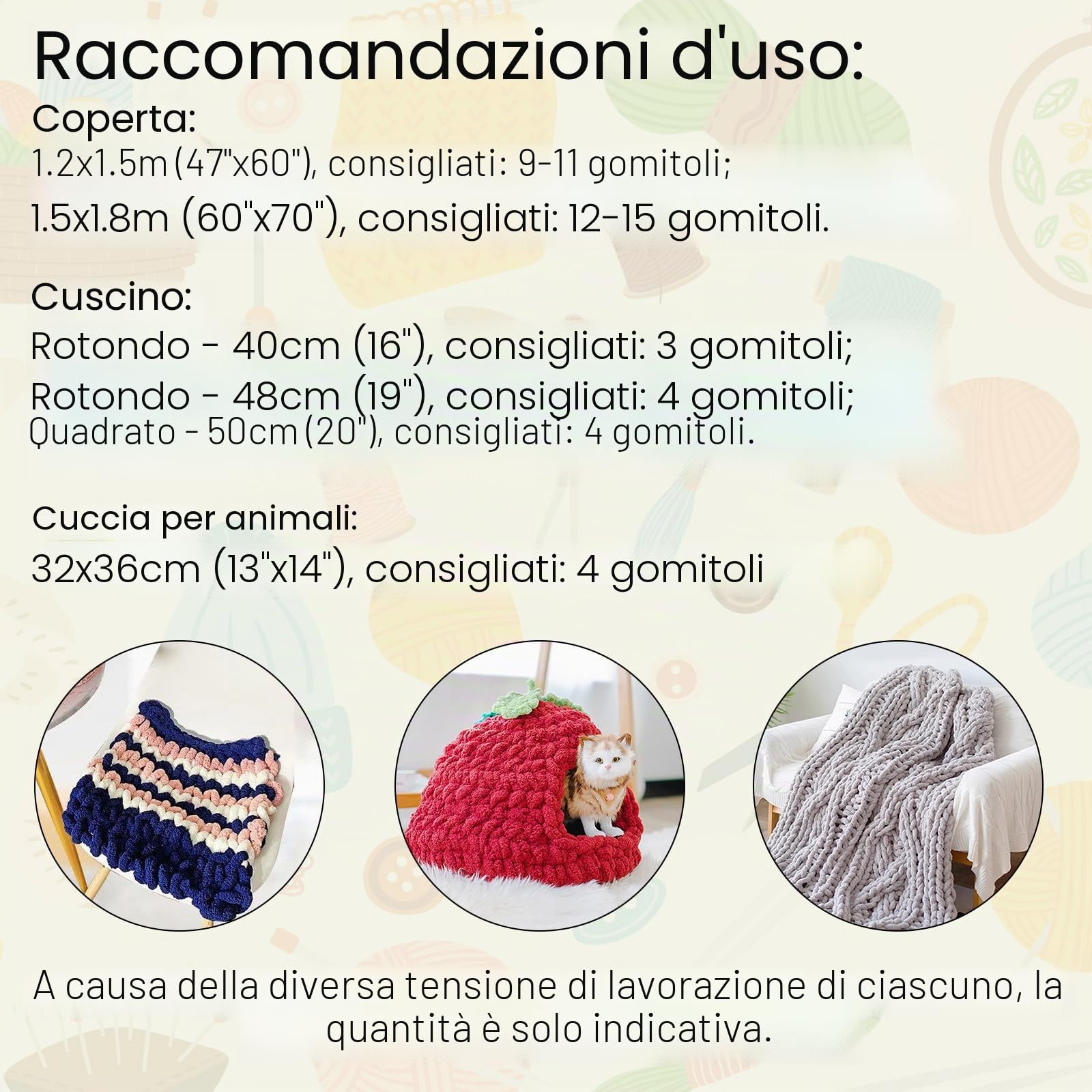 2pz Fettuccia per Borse a Uncinetto 2cm x 25.6m Filato Gigante Ciniglia Gomitoli Filo Cotone Grosso 226g Chunky Yarn Filati per Borse Uncinetto, Coperte, Letto per Cani