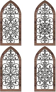 29 Ceramic Plate Decor Inspirations To Personalize Your Walls 38 4 Pieces Thicken Rustic Wood Wall Decor Arch Modern Farmhouse Wall Art D...