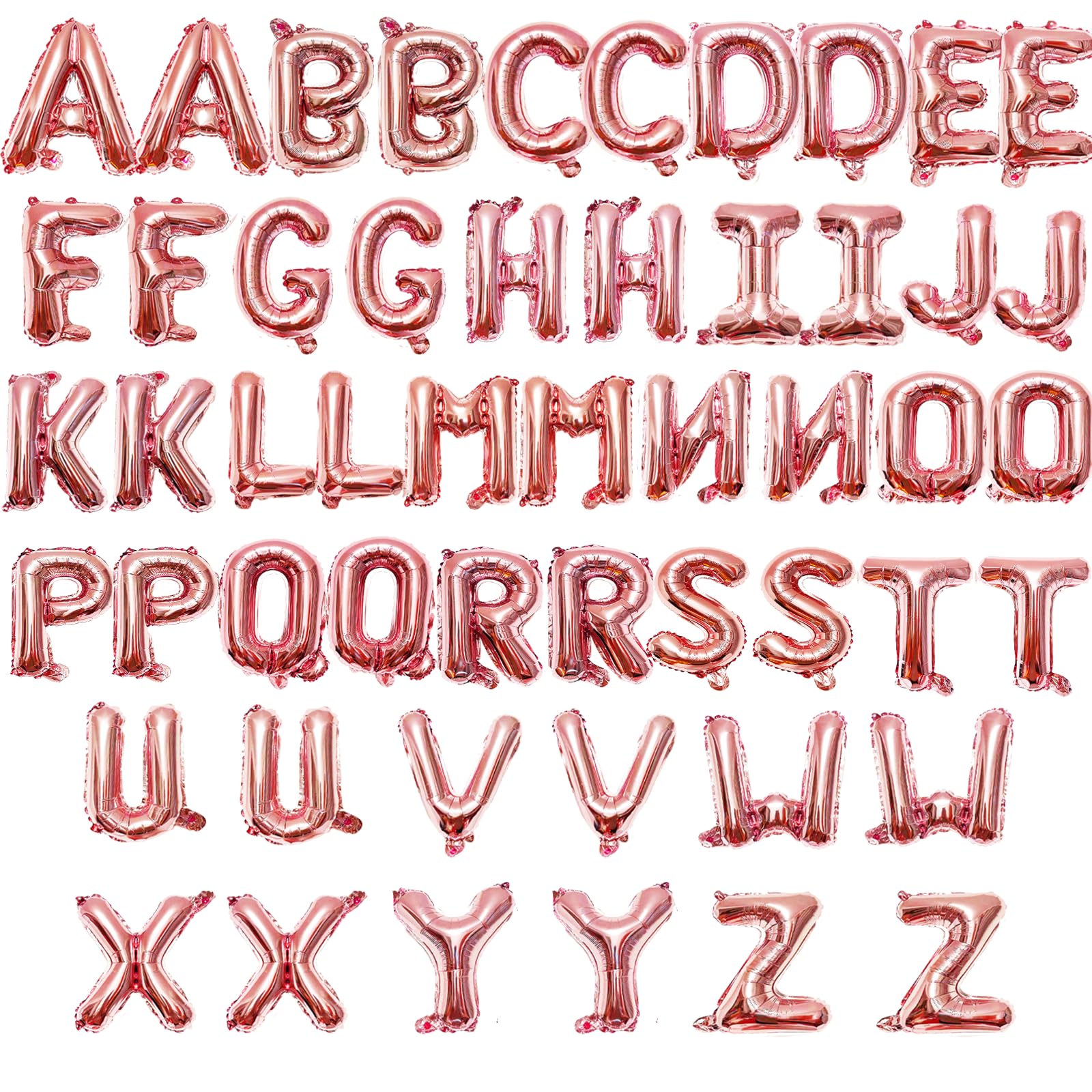 52 Pieces 16 Inches A-Z Letter Balloon – 2 Sets of Alphabet Mylar Balloons (Each Letter Includes 2 Balloons) for Party Decorations, Birthday,