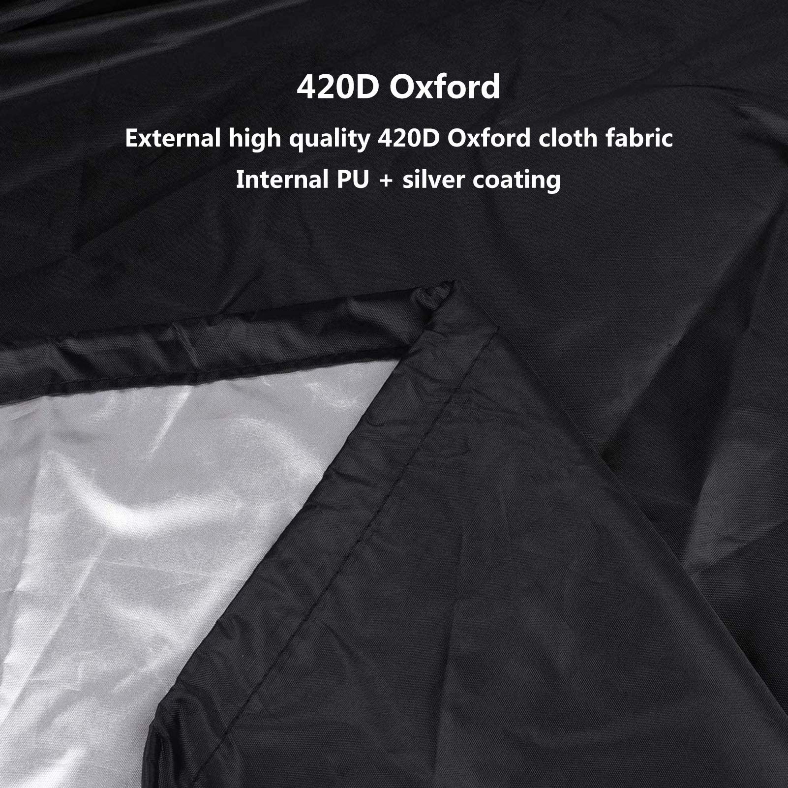Tuinmeubelhoes van 160 x 110 x 100 cm / l x b x h terrasmeubelhoezen, rotan tuinmeubelhoes, grote kubus tafelkleed, winddicht anti-uv, 420D Oxford