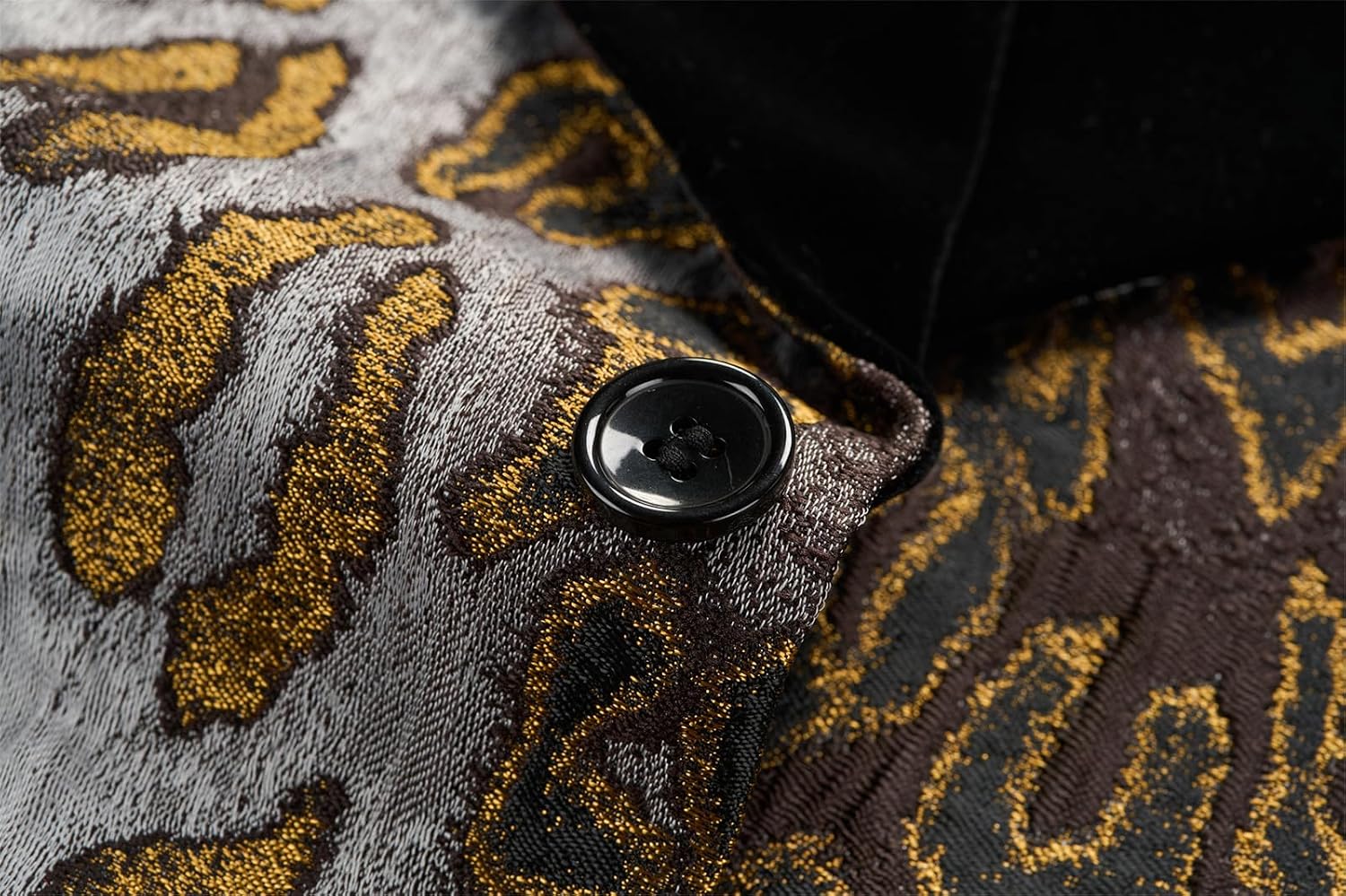 Men's Floral Tuxedo Jacket Leopard Print Paisley Shawl Lapel Slim Fit Stylish Blazer Jacket for Dinner,Prom,Wedding