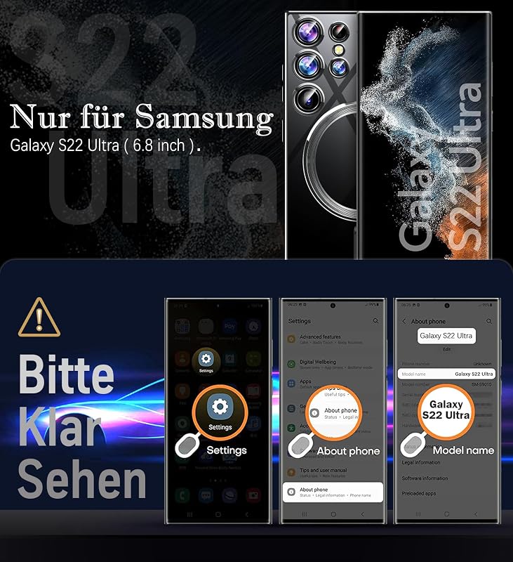Neivi Samsung Galaxy S22 Ultra MagSafe tok kameravédelemmel, ütésálló, átlátszó, katonai védelemmel