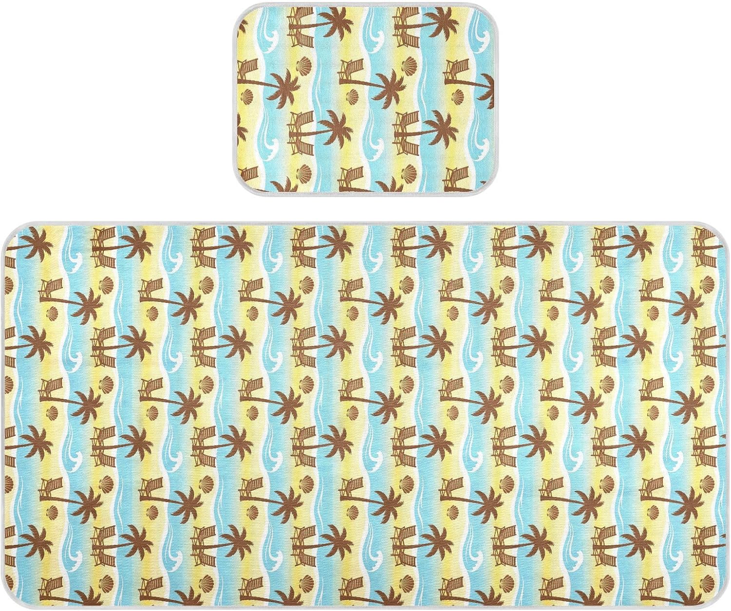 Summer Yellow Beach Tree cooling baby bed mattress cover 28" x 52" breathable pee pads for baby&toddler