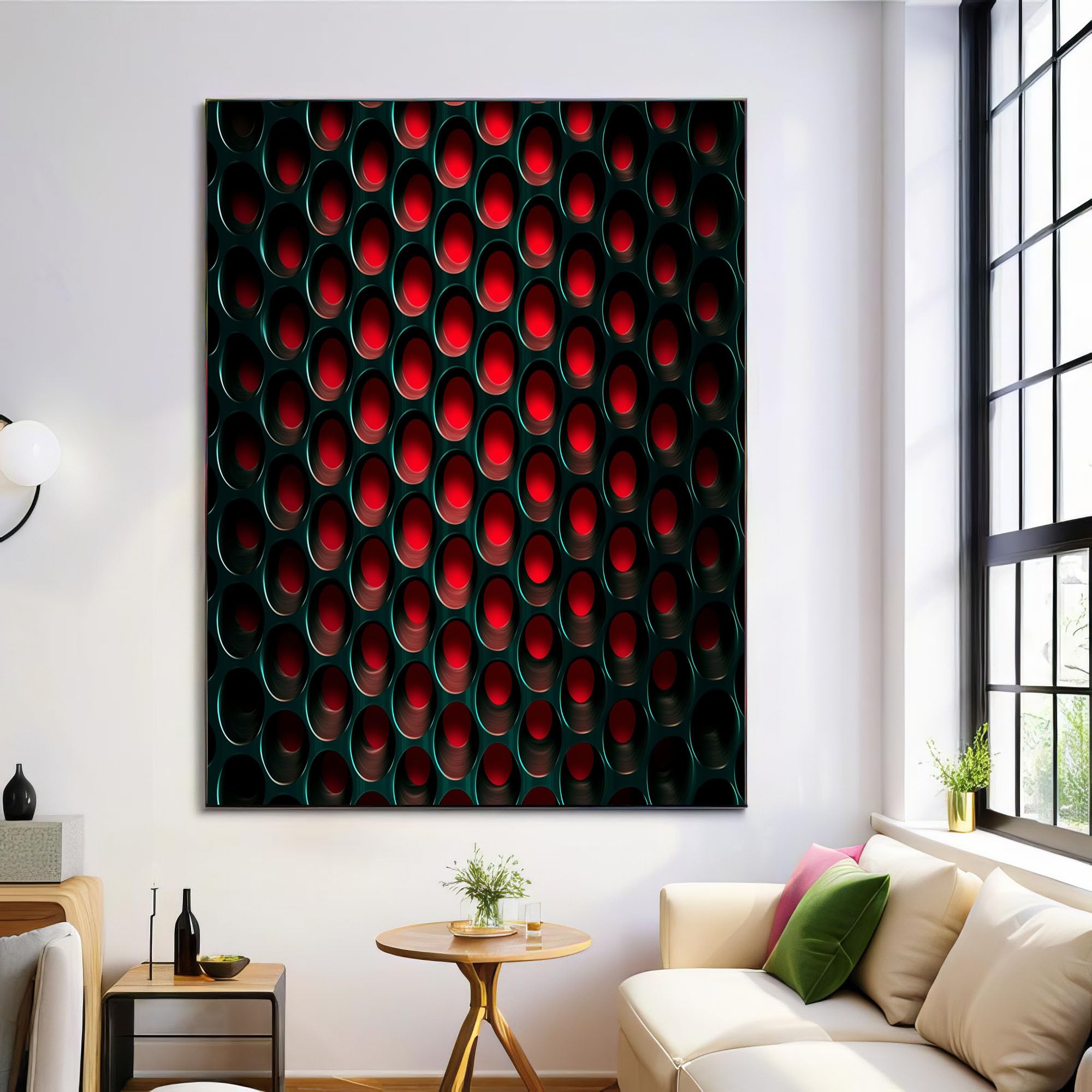 Cuadros de decoración para salón modernos con lienzo geométrico abstracto de 60x80 cm 8