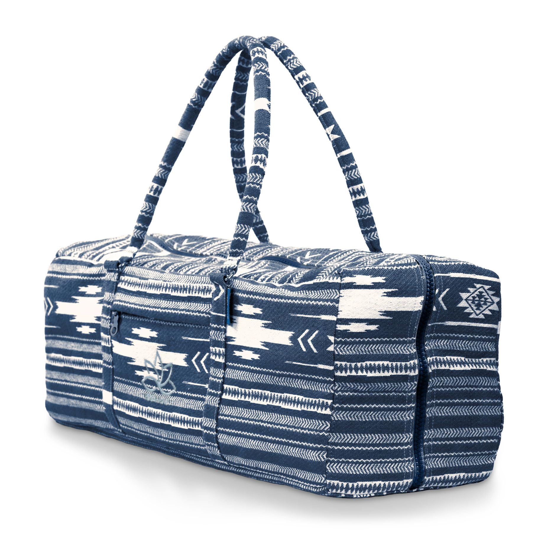 Yoga-Mad Horizon Yogaketasche - Geräumige Baumwolle Yogamatte mit Taschen und vollem Reißverschluss - Passt auf Matte, Blöcke, Decke und Accessoires, strapazierfähiges duschenfestes Futter, 3