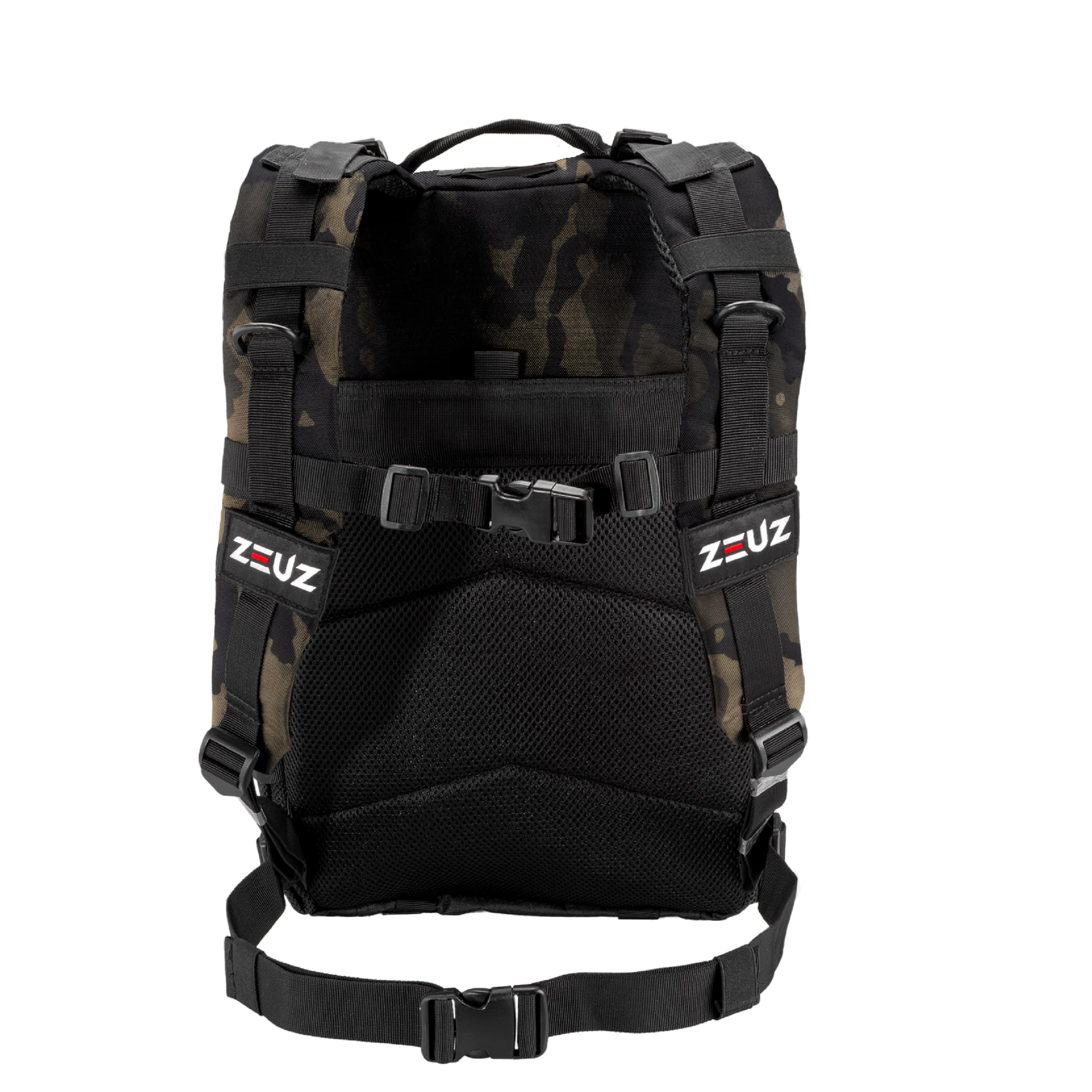 ZEUZ Tactique Sac à Dos Femme & Homme pour Fitness & CrossFit - Sac à Dos - Sac de Sport - Militaire Army Bag - Sac de Sport - 45 Litres - Camo Noir, 45 Liter