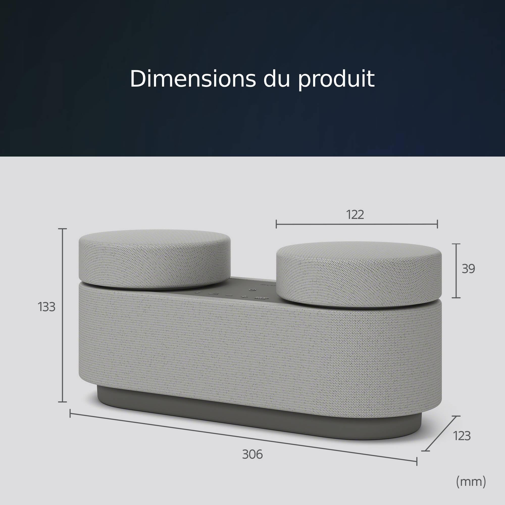 Sony HT-AX7 Système Home Cinema Portable 360 Spatial Sound Mapping Bluetooth 30h Autonomie