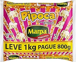 Milho Para Pipoca Pacote 1kg Grãos Selecionados