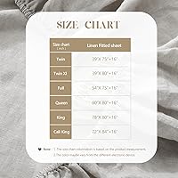 Vista 7 de S VICTORY SYMBOL Funda de colchón de lino 100% orgánico, bolsillo profundo de 16 pulgadas, 60 x 80 pulgadas, sábana inferior de lino francés lavado