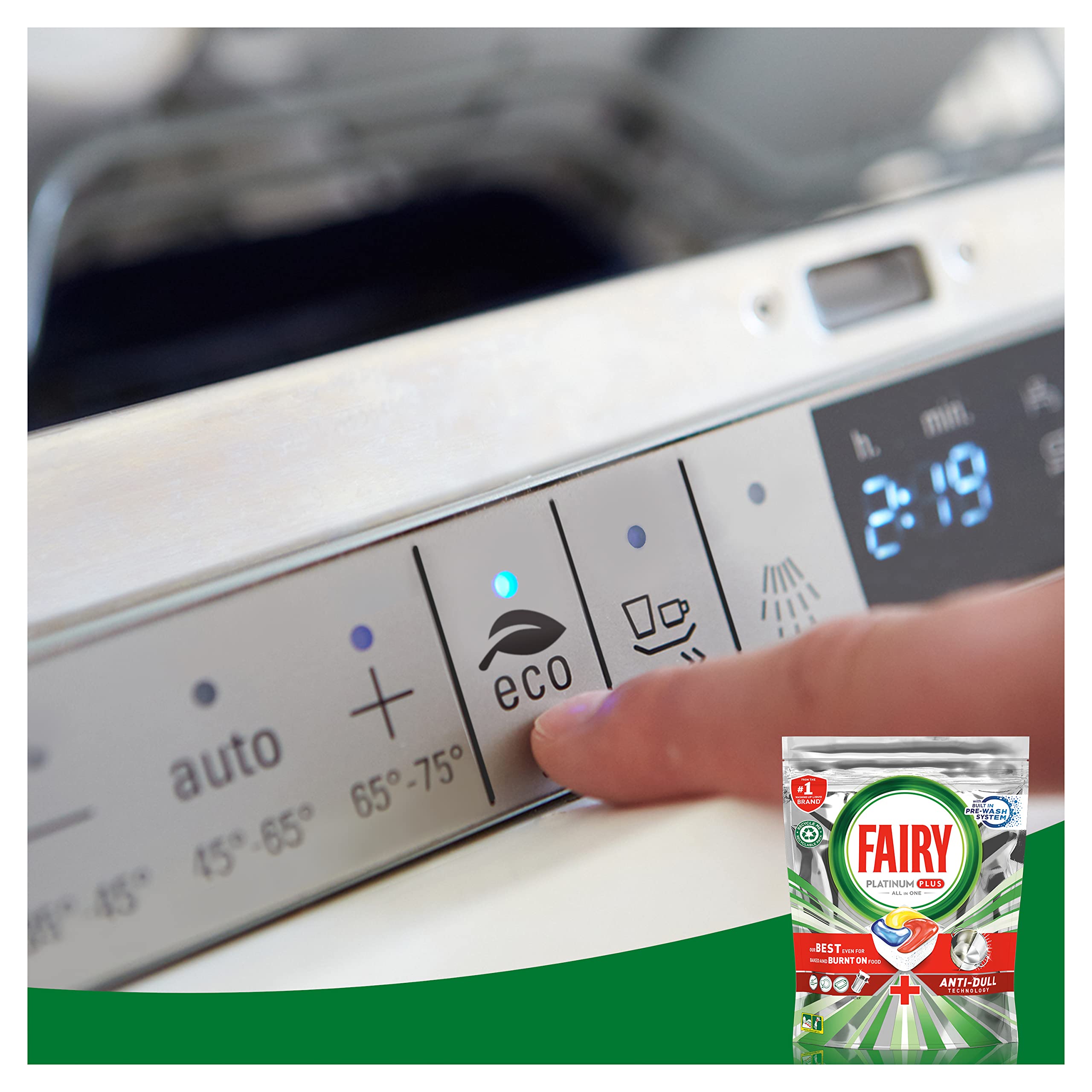 Fairy Platinum Plus Tutto In Uno Brezza Di Erbe Fresche, Capsule Per Lavastoviglie, 84 Capsule, La Migliore Pulizia Di Fairy Per Stoviglie Come Nuove, Rimuove L’Opacità E Previene Il Calcare