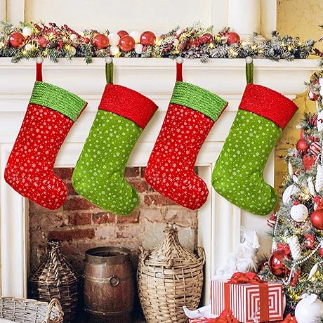 Whaline 4-Pack Grinch Stockings